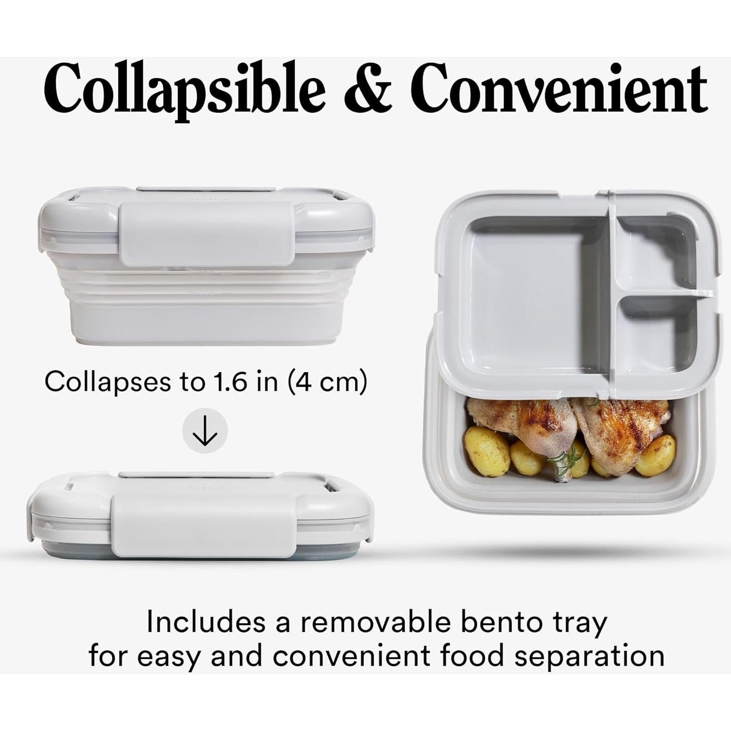 Caja Bento Colapsable Stojo 1.5L a Prueba de Fugas