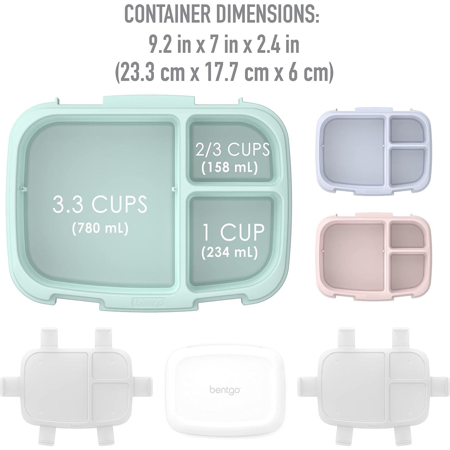 Bentgo Fresh Set de 3 Cajas de Almuerzo Reutilizables 1.2L