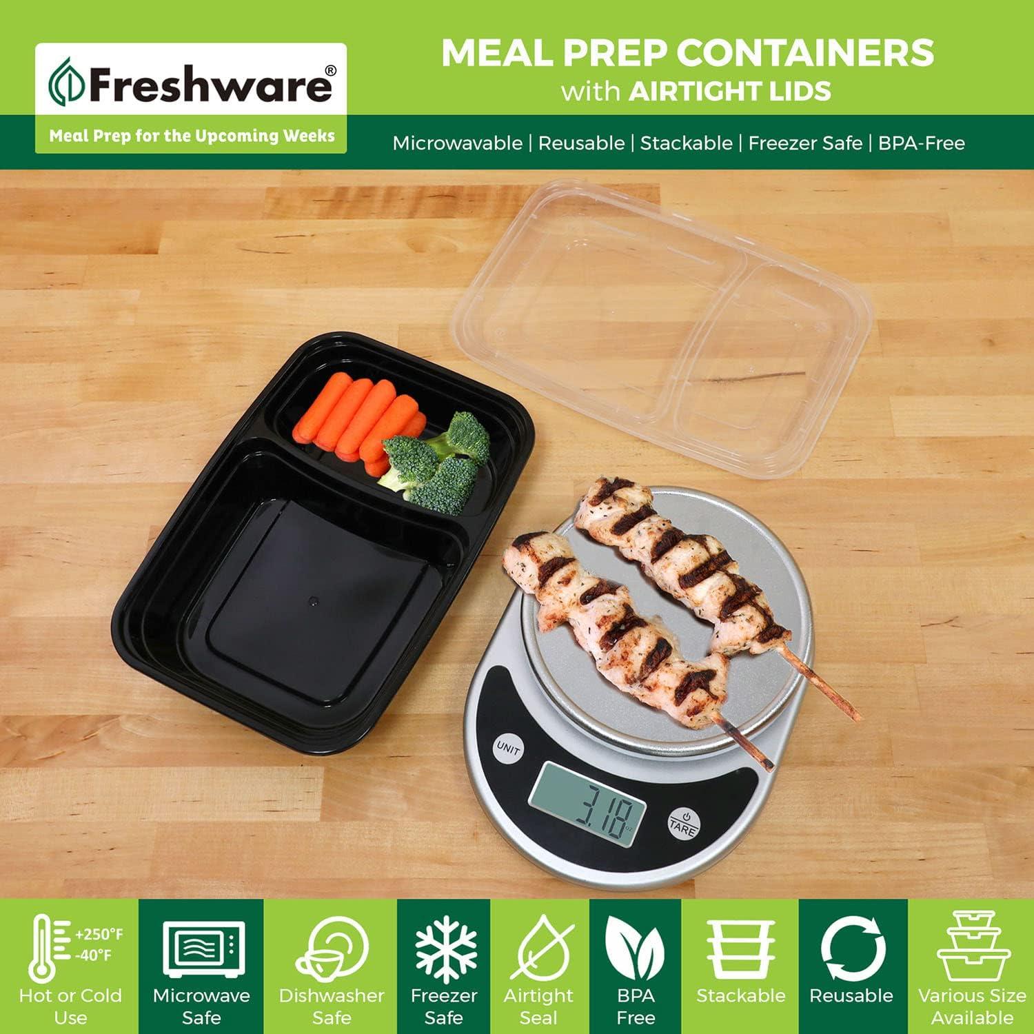 Contenedores de Preparación de Comidas Freshware 15 Pzas 828ml