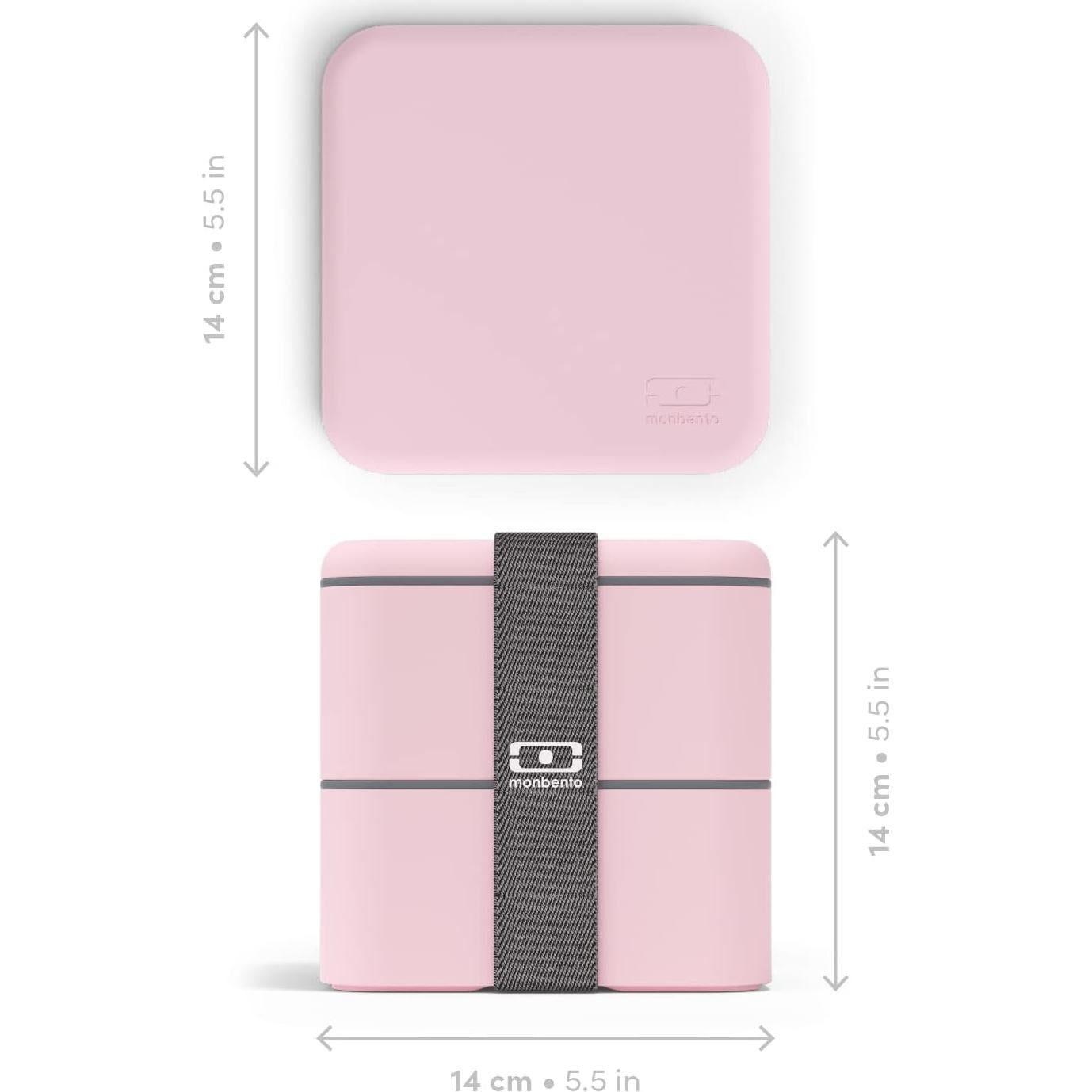 Caja Bento Grande Monbento MB Square Rosa Litchi 850ml