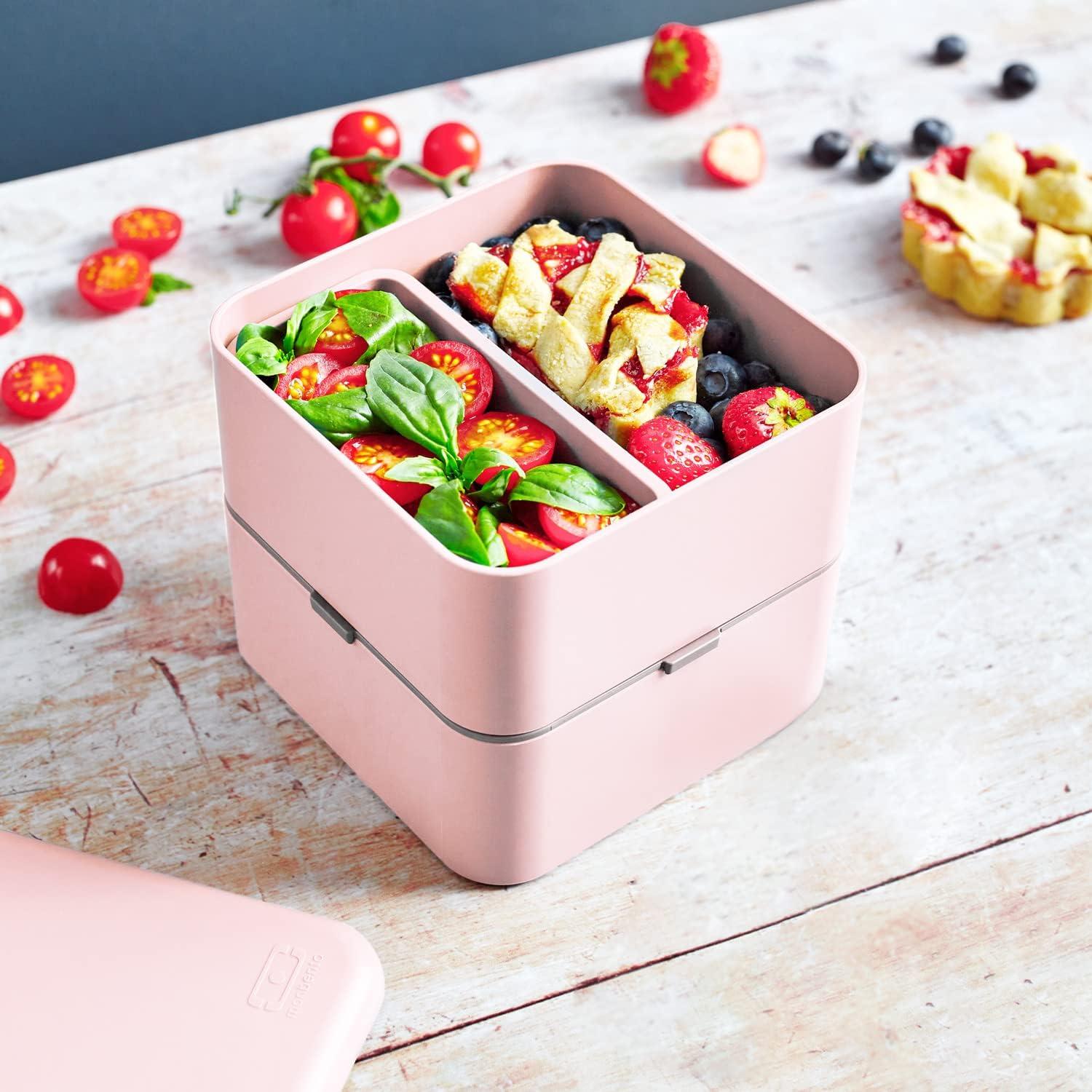 Caja Bento Grande Monbento MB Square Rosa Litchi 850ml