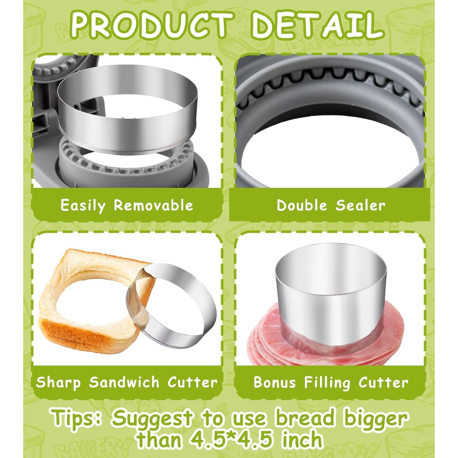 Cortador y Sellador de Sándwiches Uncrustable Nifogo 11.4x14.2cm