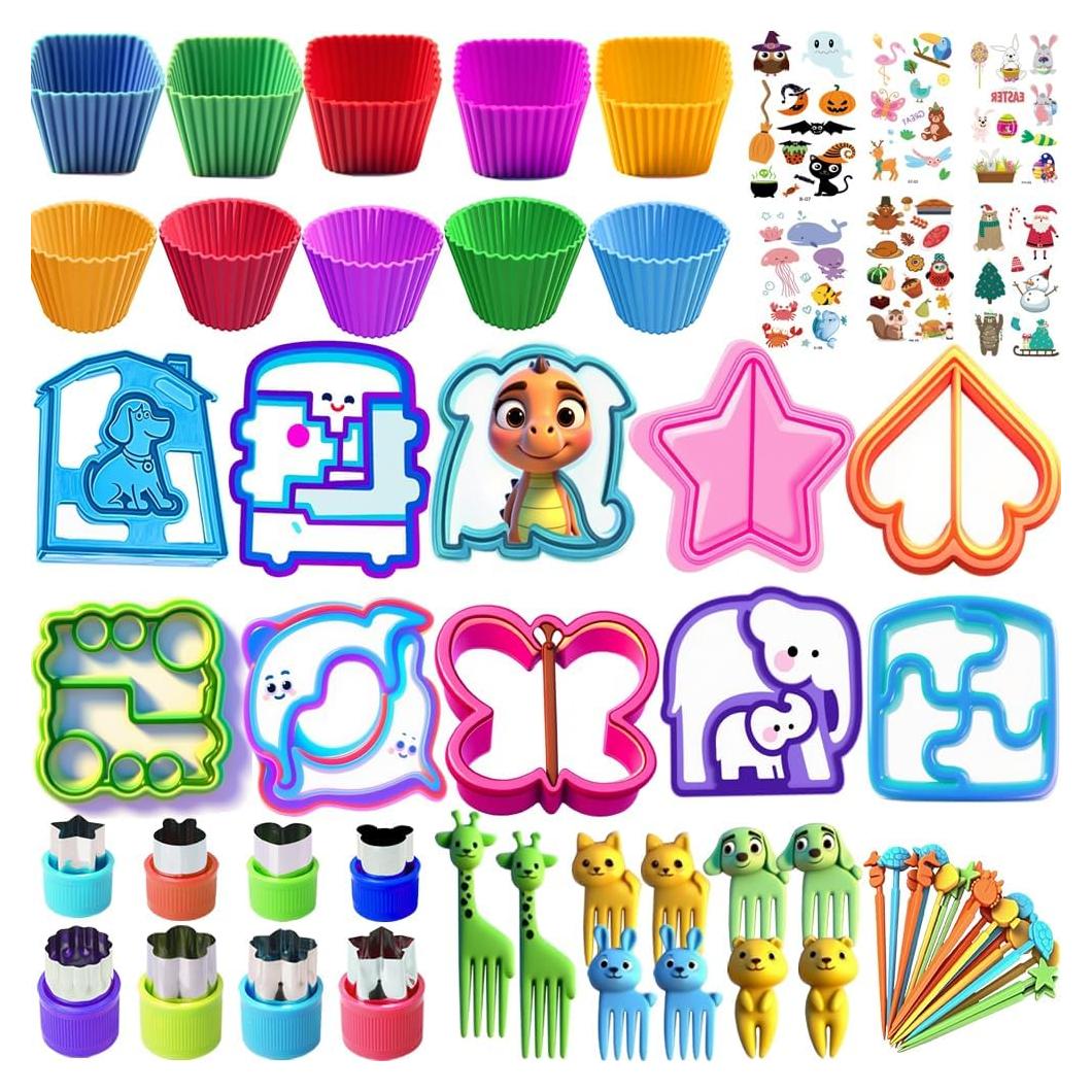 Cortadores de Sándwich Doiaz Coloridos - Set de 36 Piezas