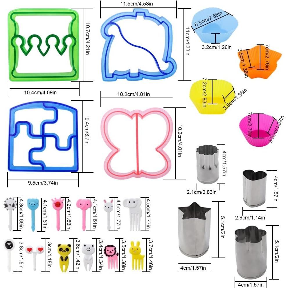 Set de 32 Piezas Cortadores de Sándwich JOGILBOY Multicolor
