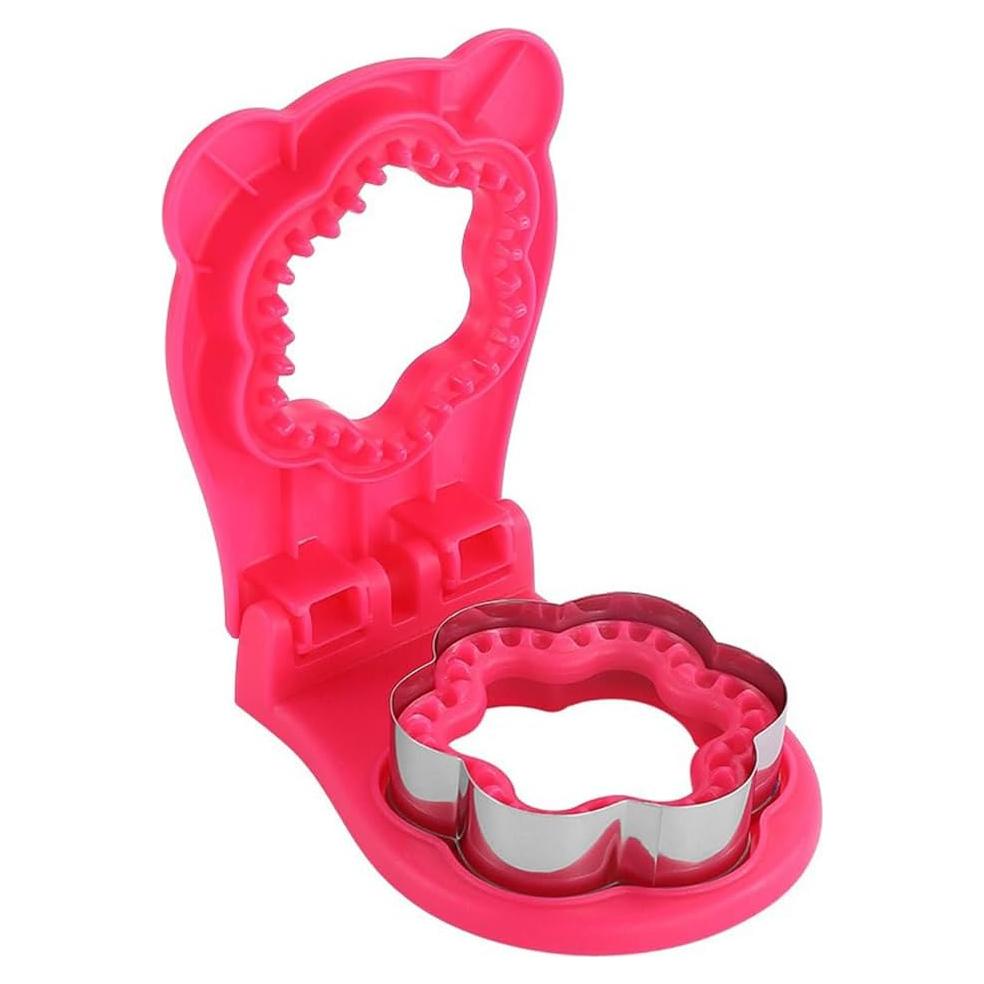 Cortador de Sándwich QinhBting Forma de Flor Rojo 12.7x10.16cm