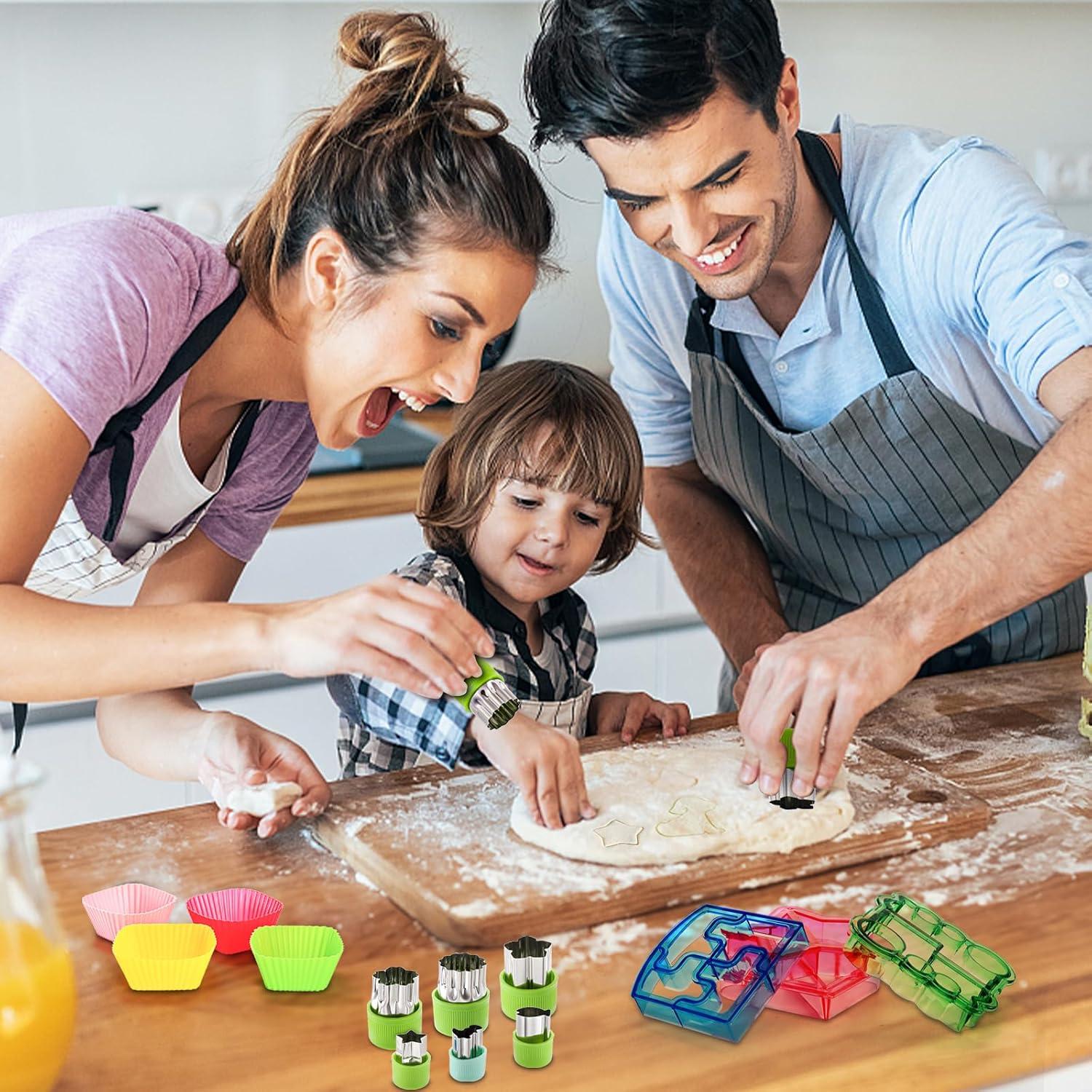 Juego de Cortadores de Sándwich Mezchi 56 Pcs para Niños