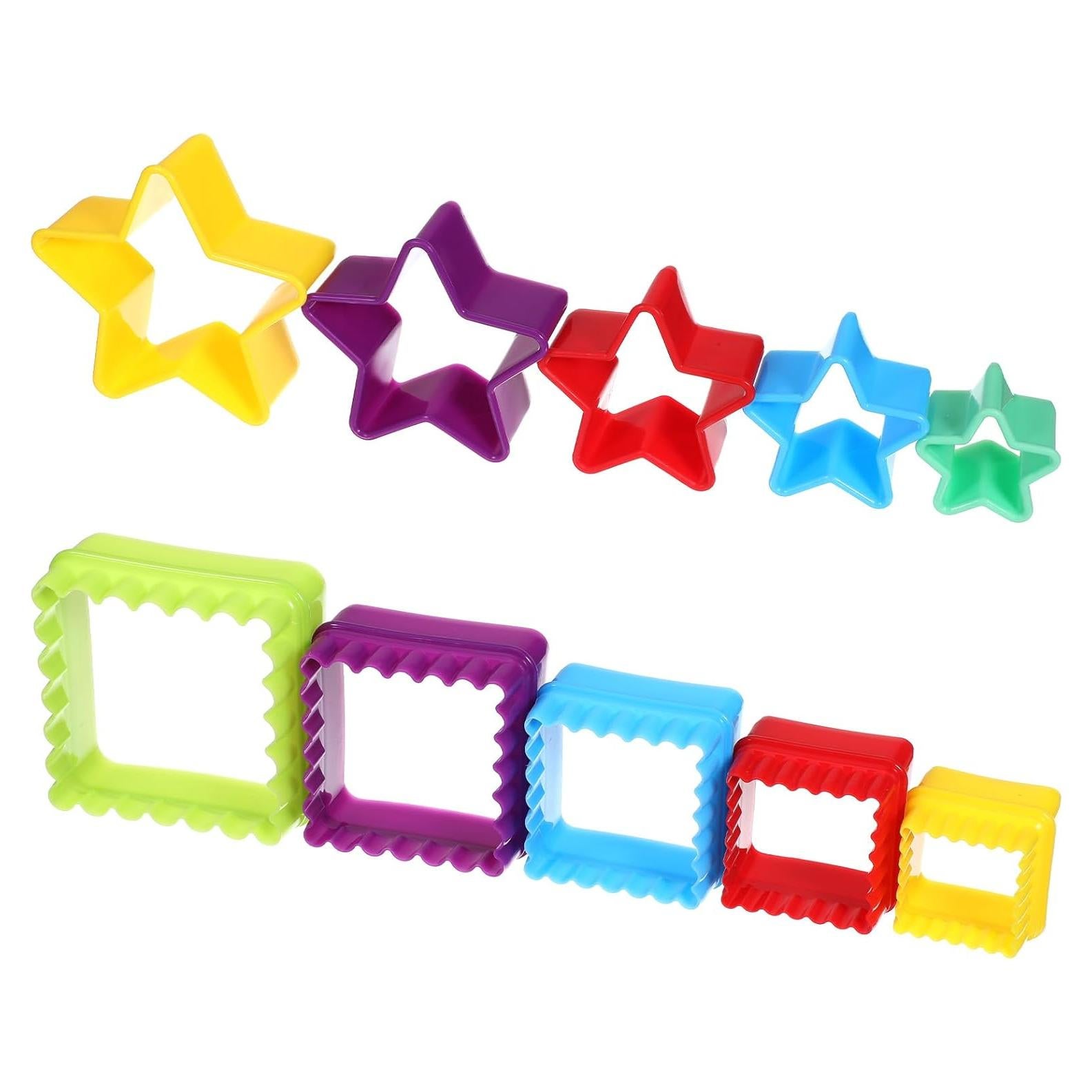 Juego de 10 Cortadores de Galletas de Plástico Apausvcm