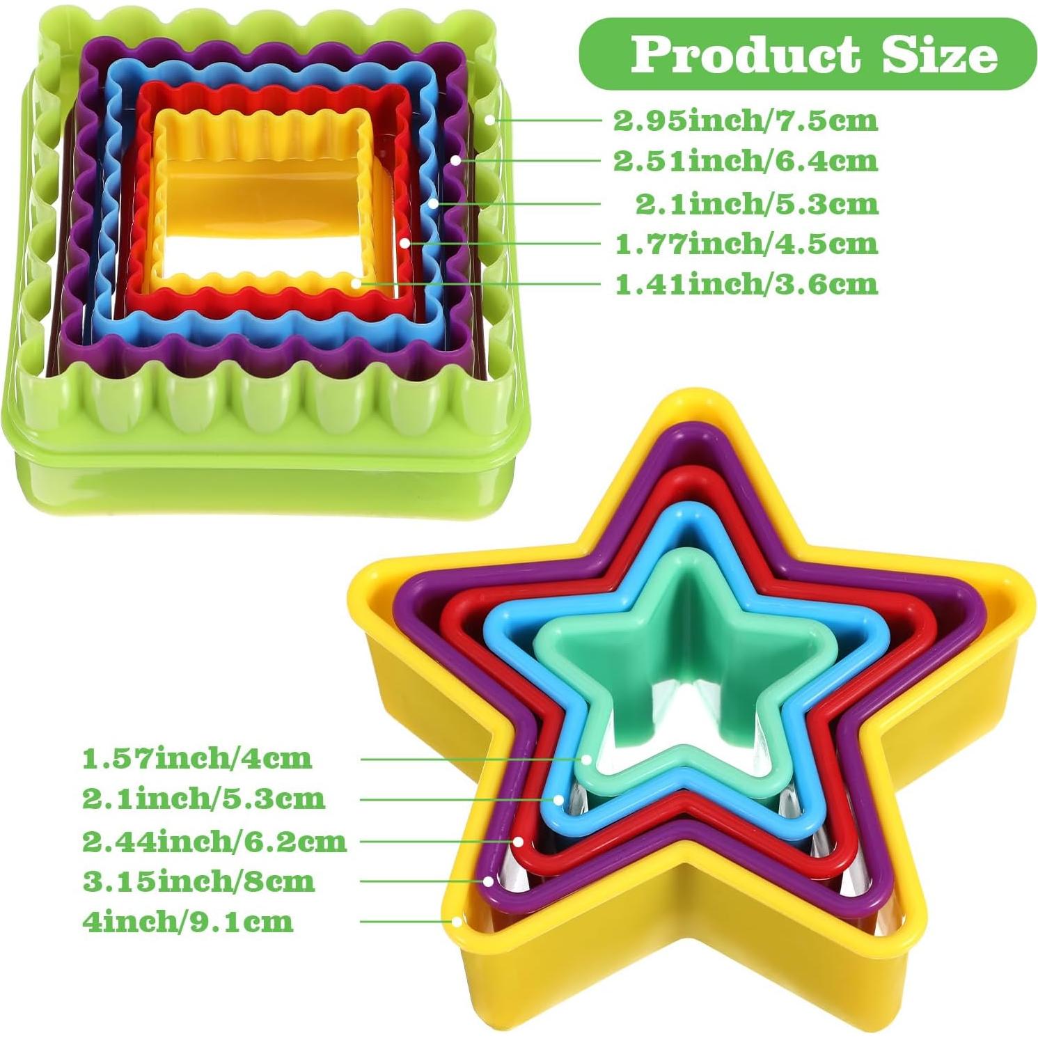 Juego de 10 Cortadores de Galletas de Plástico Apausvcm