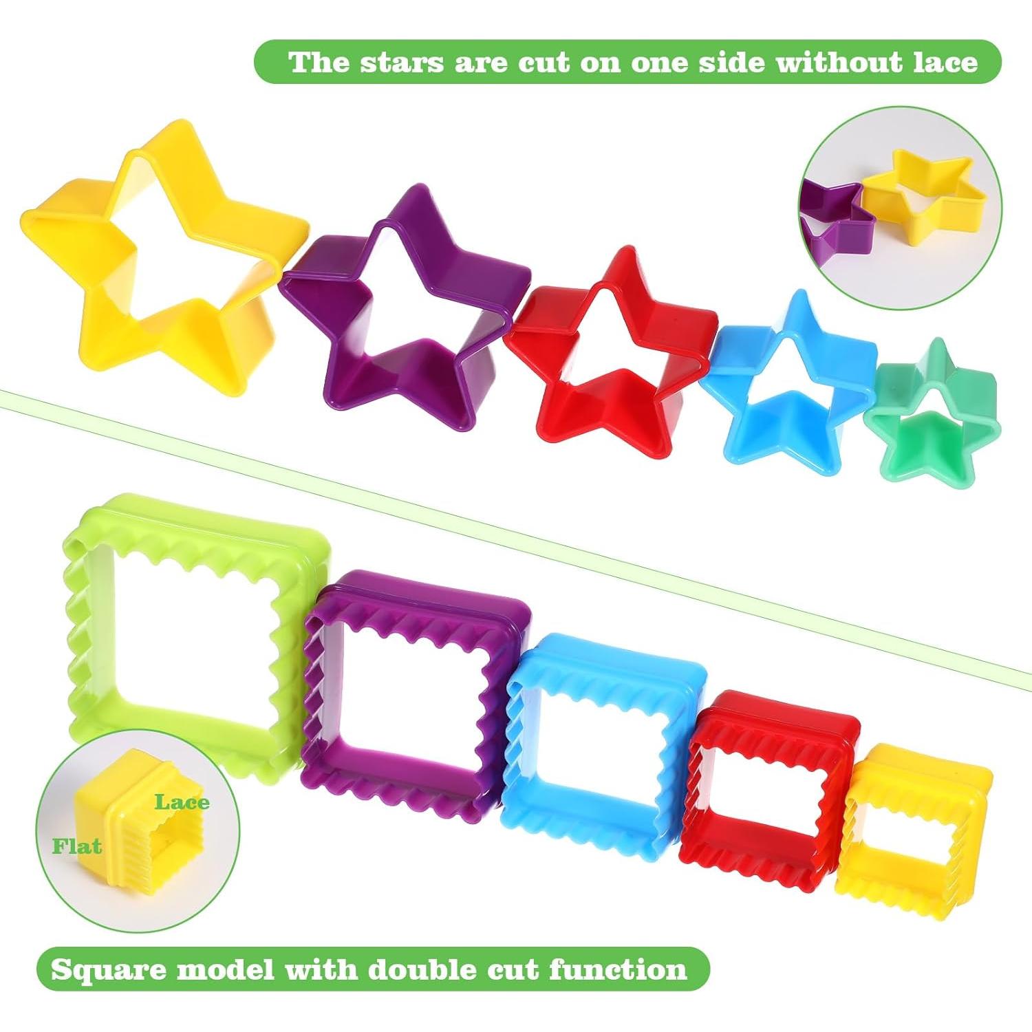 Juego de 10 Cortadores de Galletas de Plástico Apausvcm