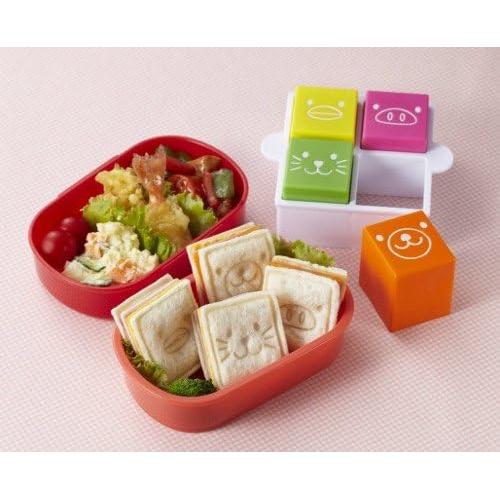 Cortador de Sándwich Bento Torune con 4 Sellos de Animales