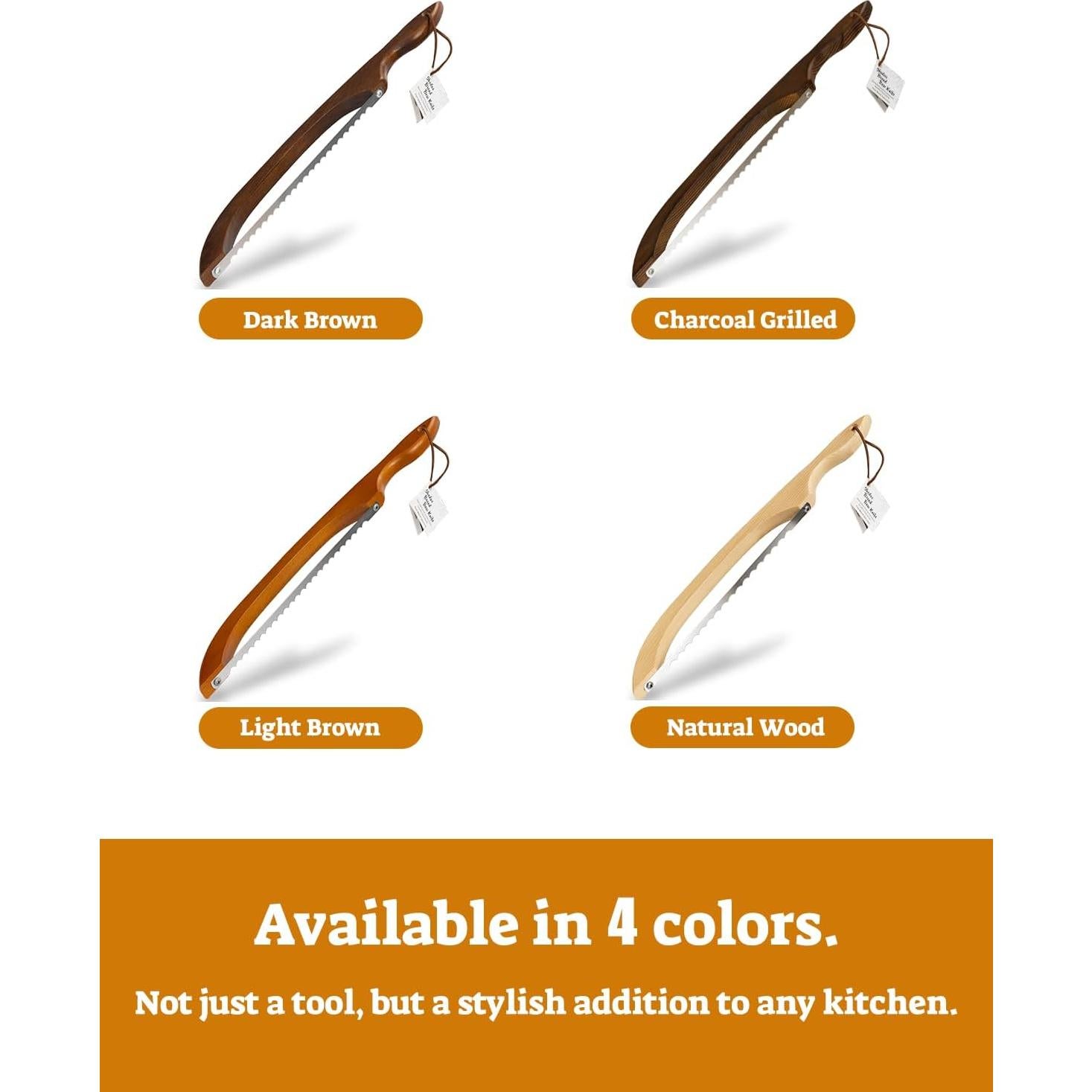 Cortador de Pan Indirewash 41.91 cm Serrado Madera Marrón