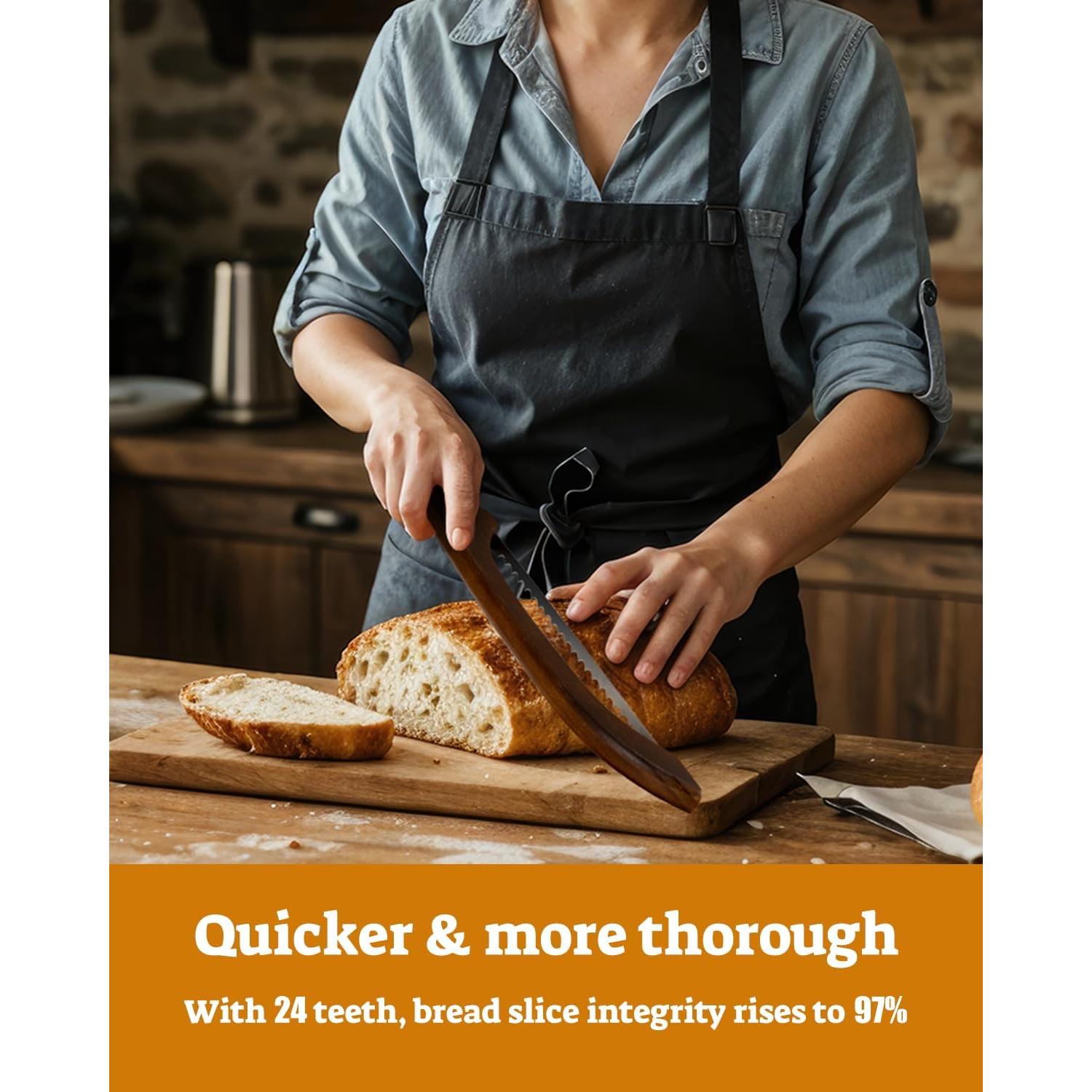 Cortador de Pan Indirewash 41.91 cm Serrado Madera Marrón