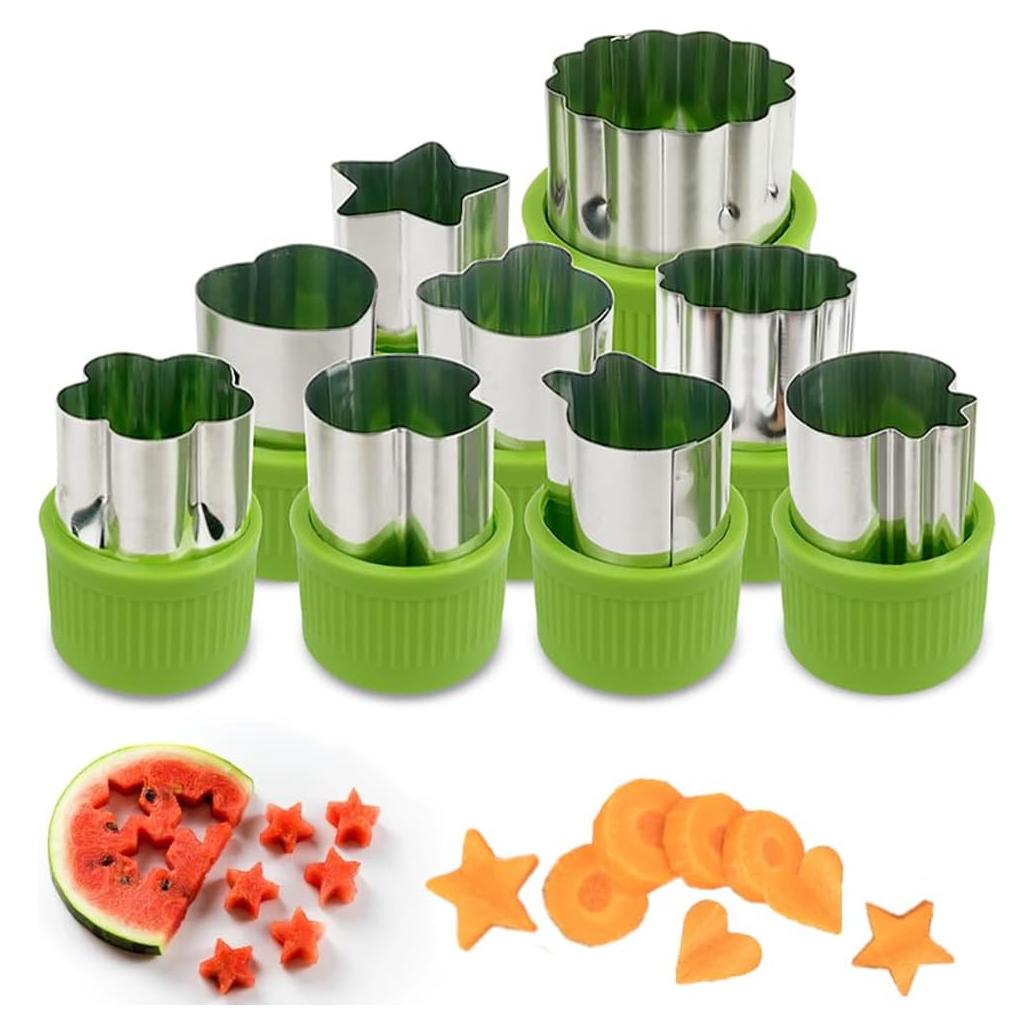 Juego de Cortadores de Galletas YomiFamily 9 Piezas Acero Inoxidable