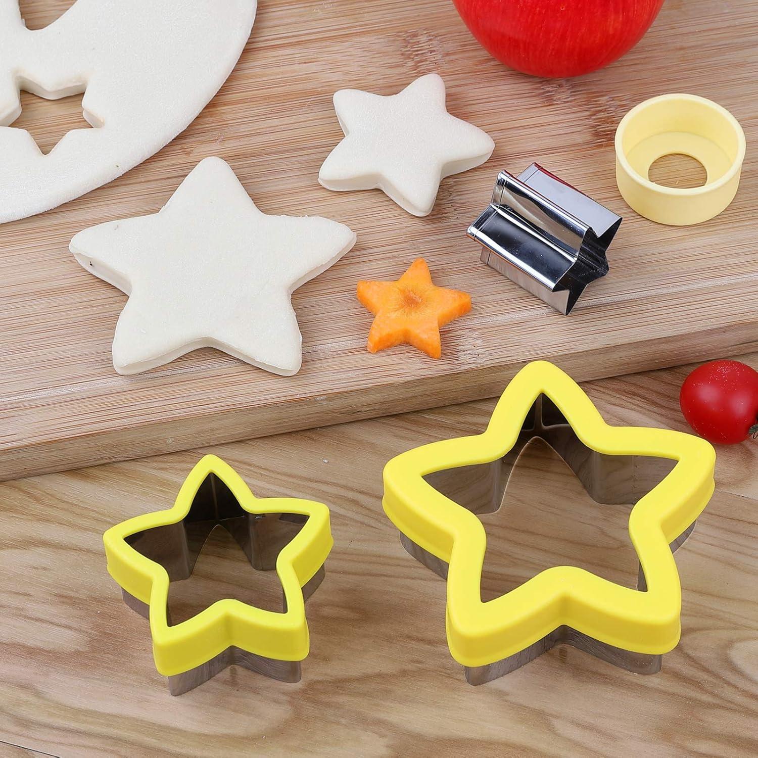 Set de 3 Cortadores de Galletas Estrella HiHITAOO - Acero Inoxidable