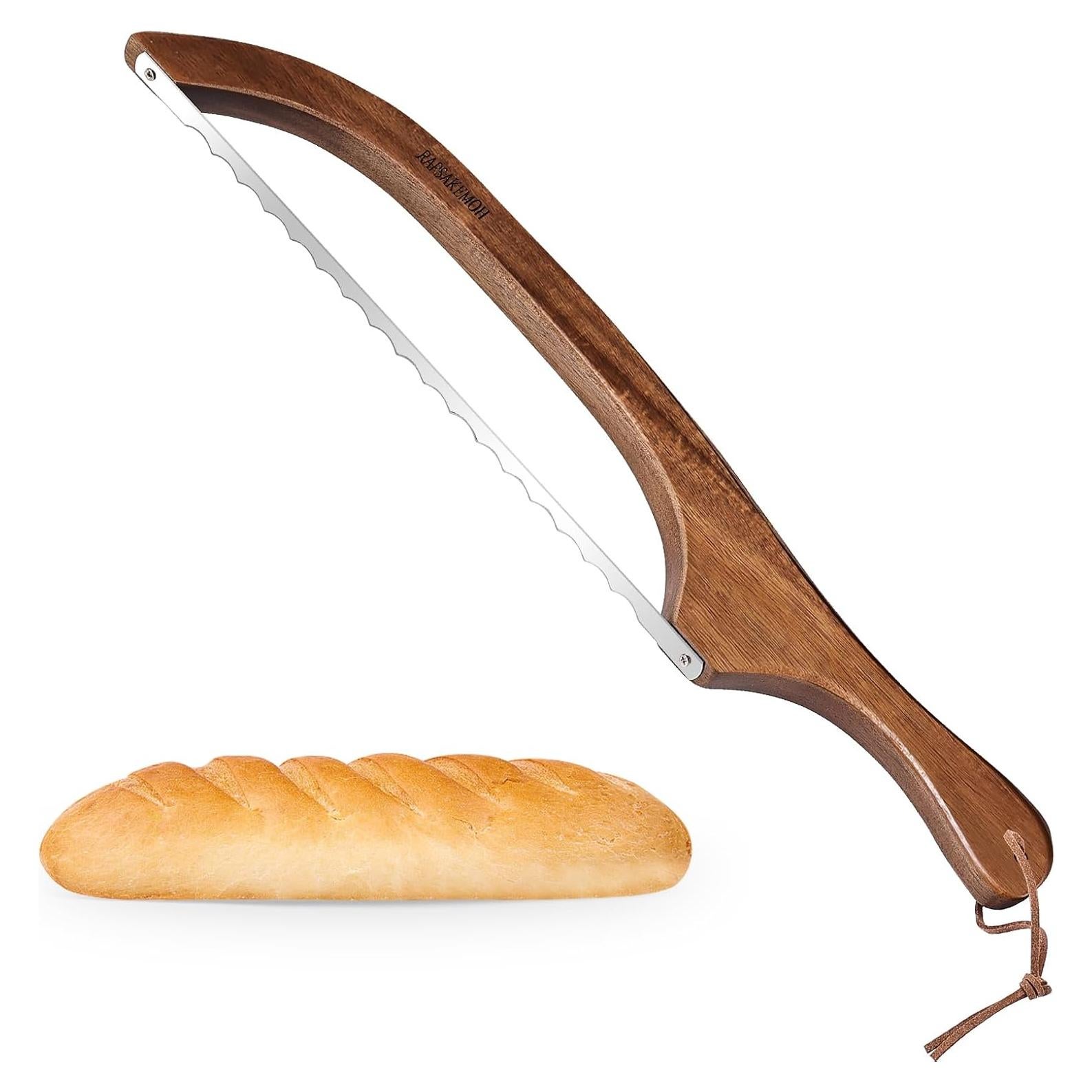 Cuchillo de Pan Serrado RAPSAKEMOH 39.9 cm Mango de Madera