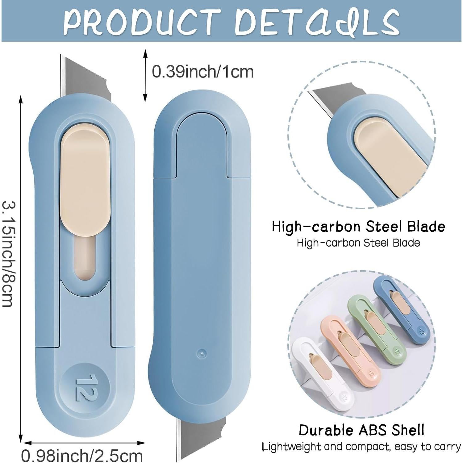 Cortador de Cajas Retráctil 4 Pcs Ysuovuf - Seguridad y Durabilidad