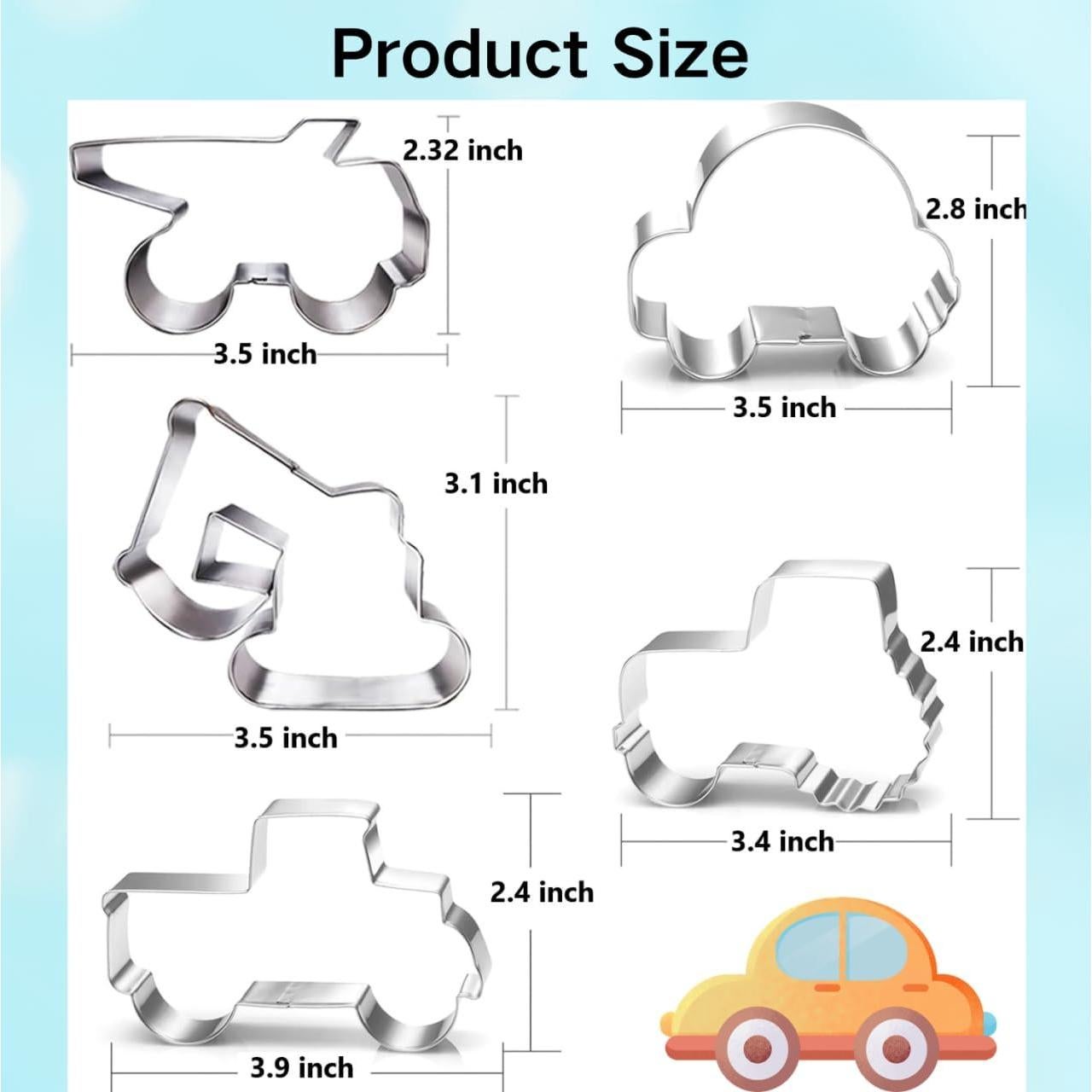 Juego de Cortadores de Galletas LUBTOSMN Vehículos 5 Piezas