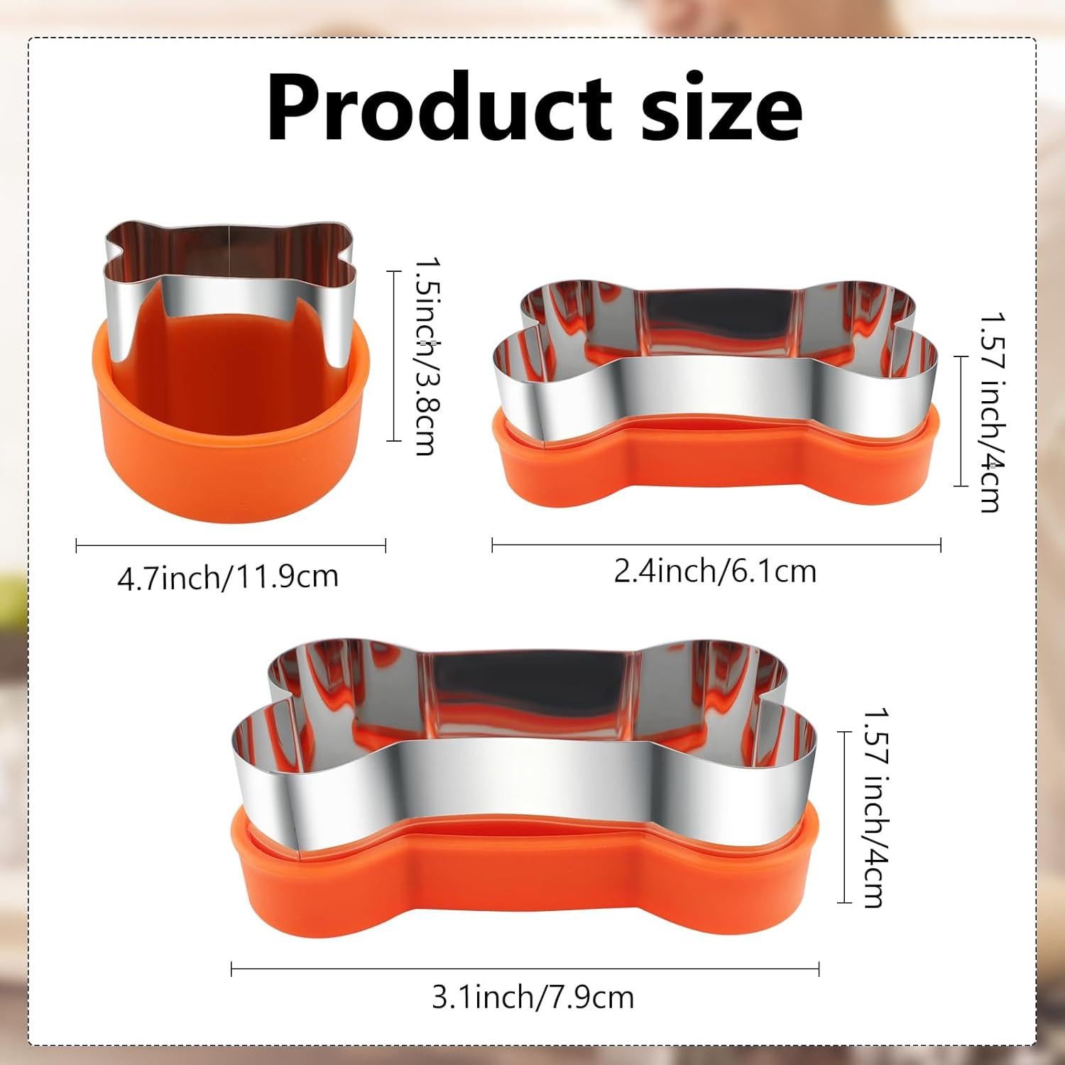 Juego de Cortadores de Galletas para Perros HiHITAOO - 3 Piezas