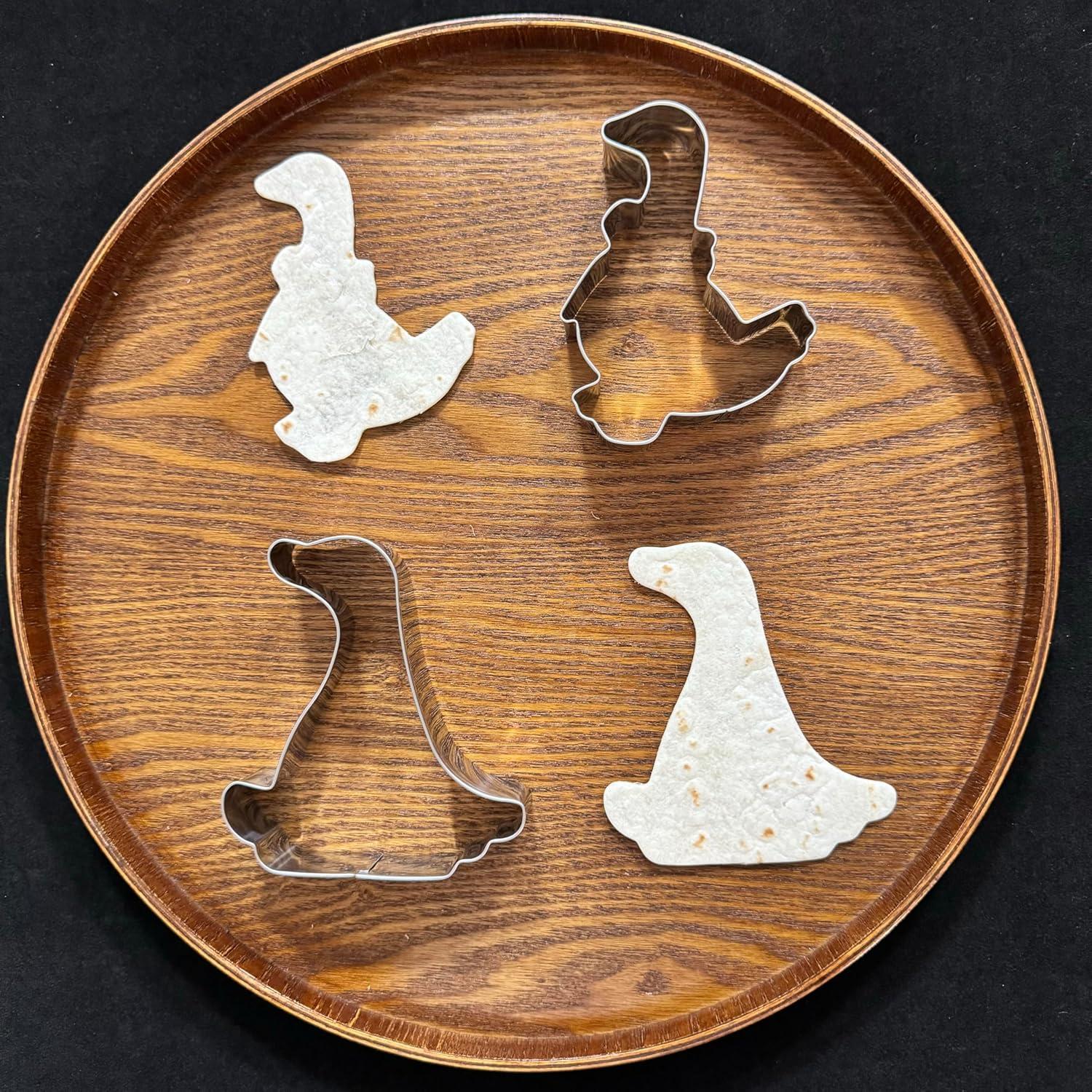 Juego de Cortadores de Galletas de Ganso Auktosmn - 2 Piezas - Acero Inoxidable