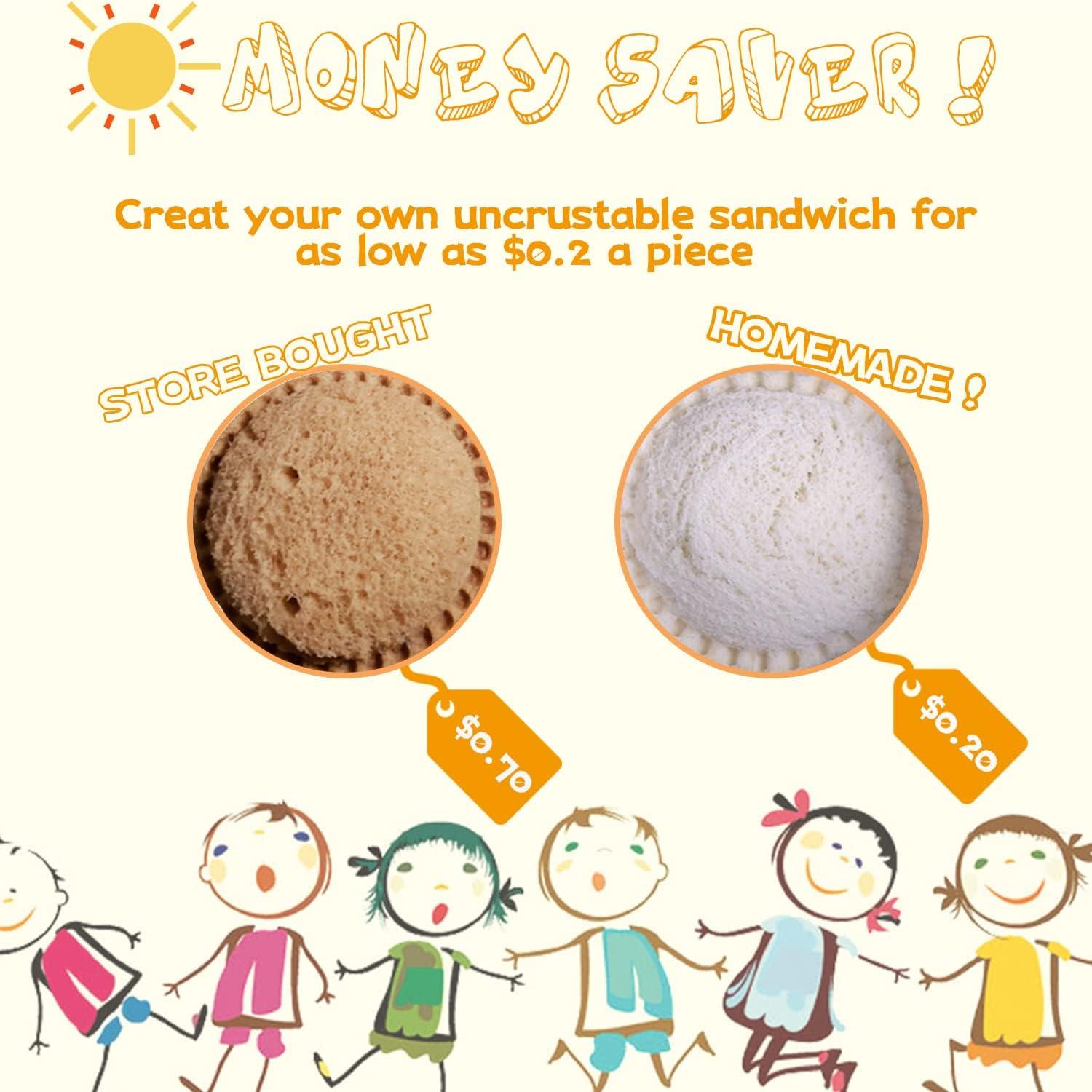 Cortador y Sellador de Sándwich KAYCROWN Acero Inoxidable 2 Pzas