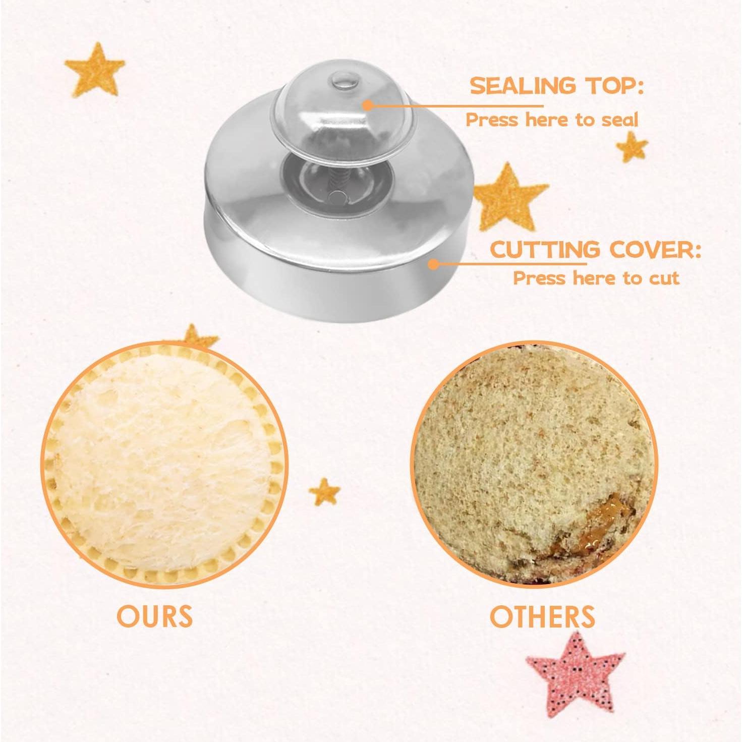 Cortador y Sellador de Sándwich KAYCROWN Acero Inoxidable 2 Pzas