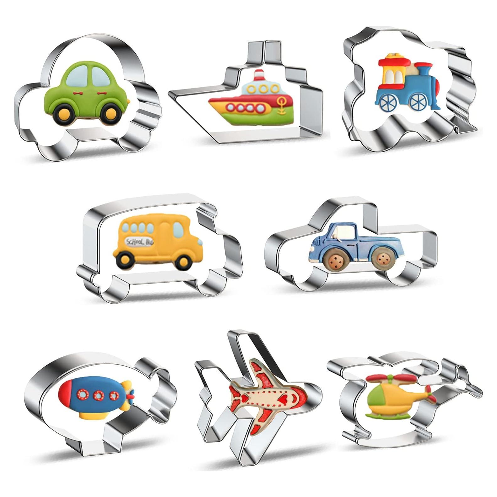 Juego de Cortadores de Galletas Xzhloym 8 Piezas Vehículos