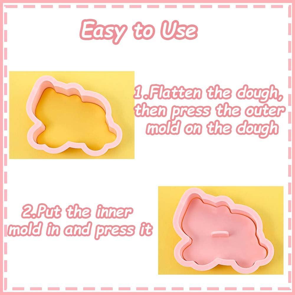 Cortadores de Galletas de Gato 3D Lutoku - 8 Piezas de PP