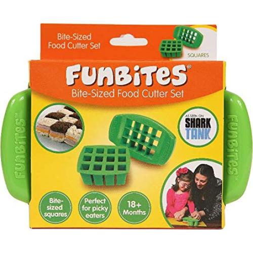 Juego de Cortadores de Comida FunBites 2 Piezas Verde/Rosa