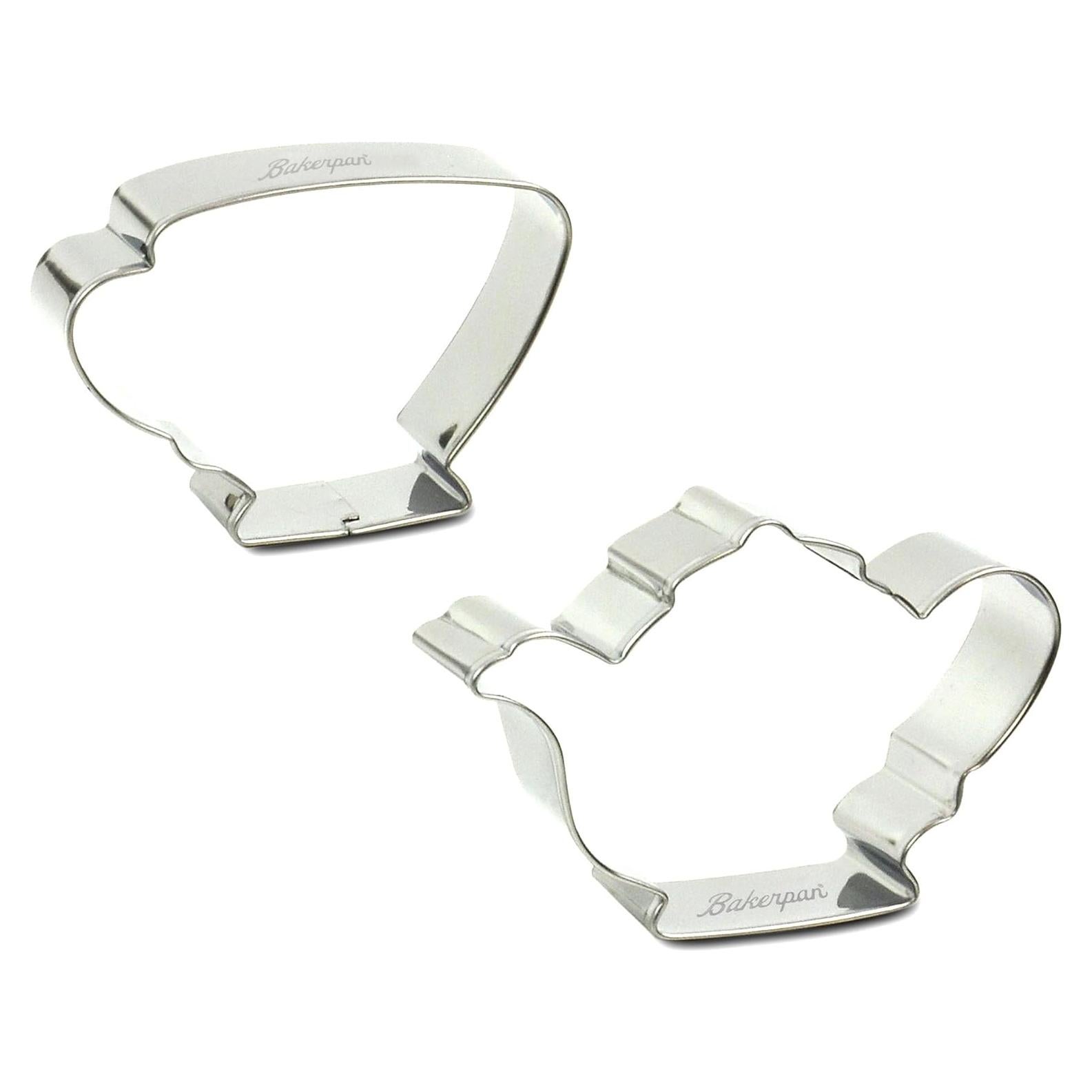 Juego de Cortadores de Galletas Bakerpan Tetera y Taza Acero Inoxidable