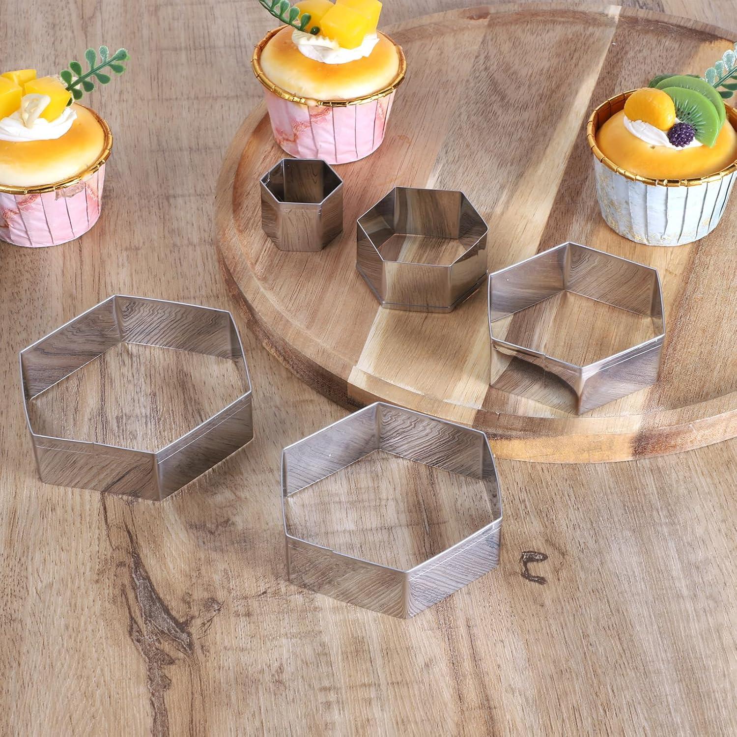 Juego de Cortadores de Galletas Hexagonales 5 Piezas Giantree