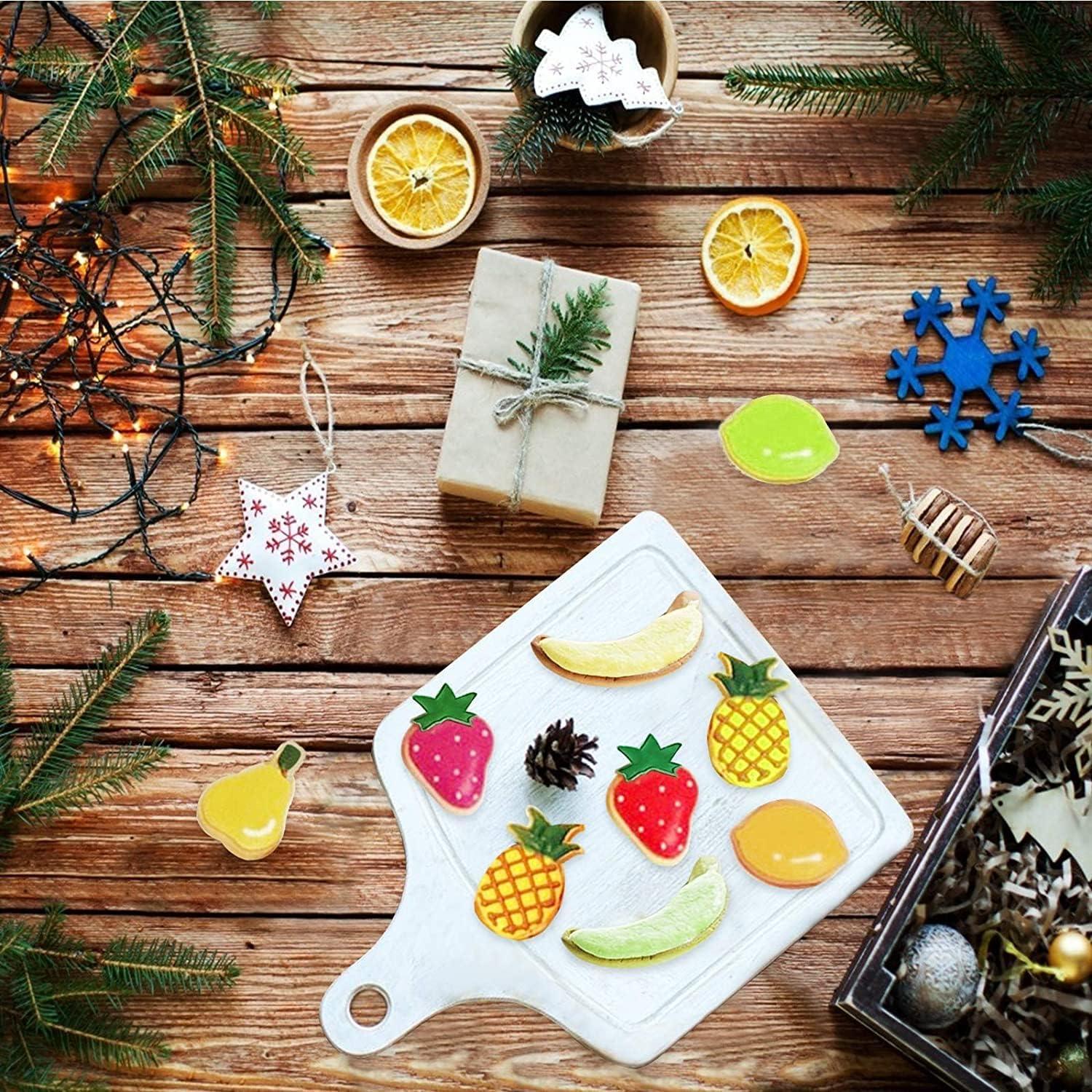 Juego de 12 Cortadores de Galletas de Frutas ISZW de Acero Inoxidable