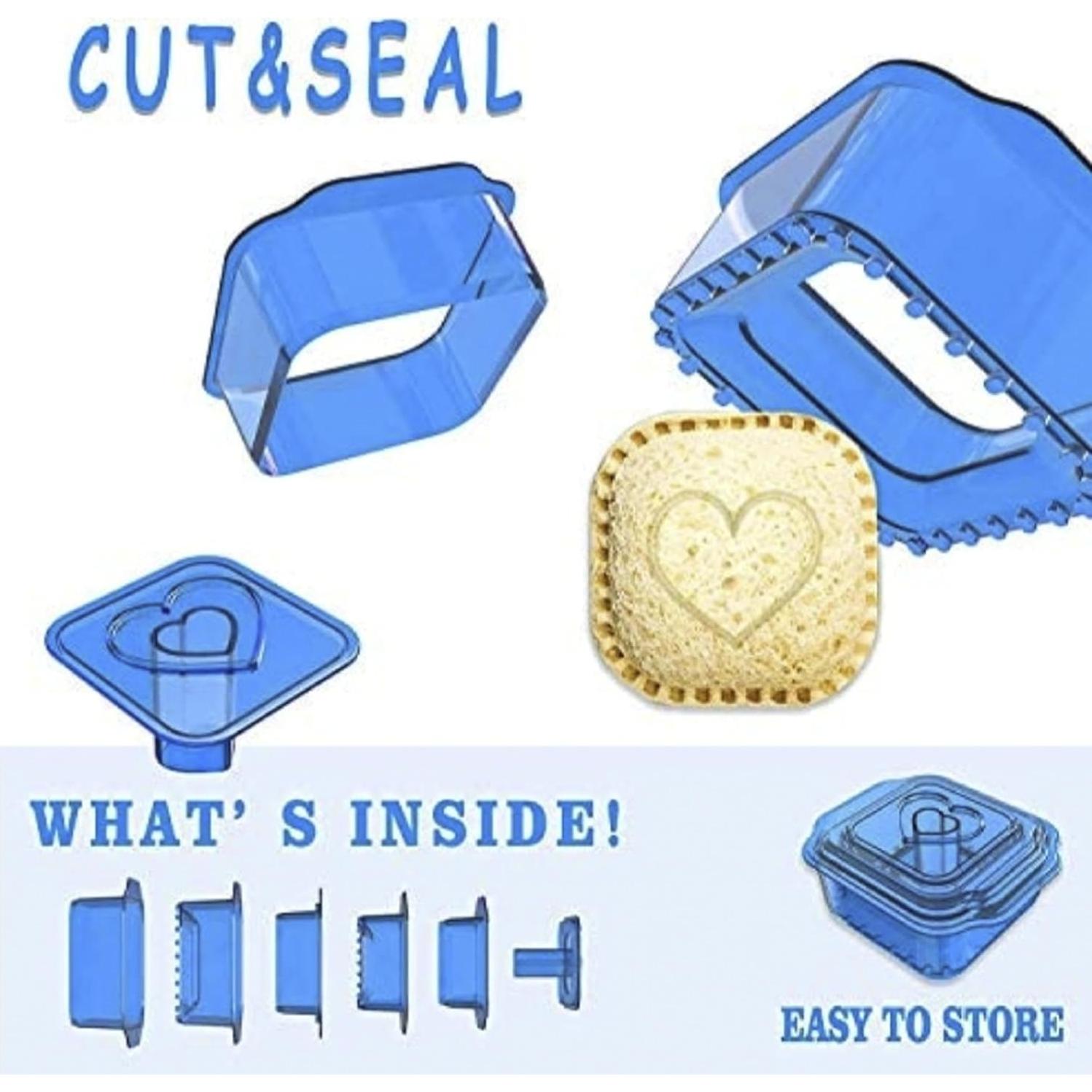 Cortador y Sellador de Sándwich Genérico 6 en 1 Azul