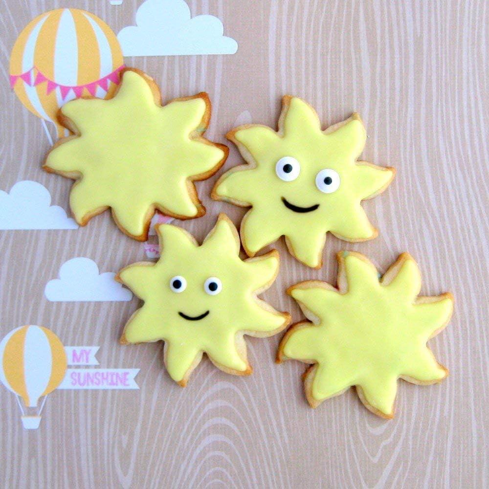Juego de Cortadores de Galletas en Forma de Sol Sweet Cookie Crumbs - Acero Inoxidable - 3 Piezas