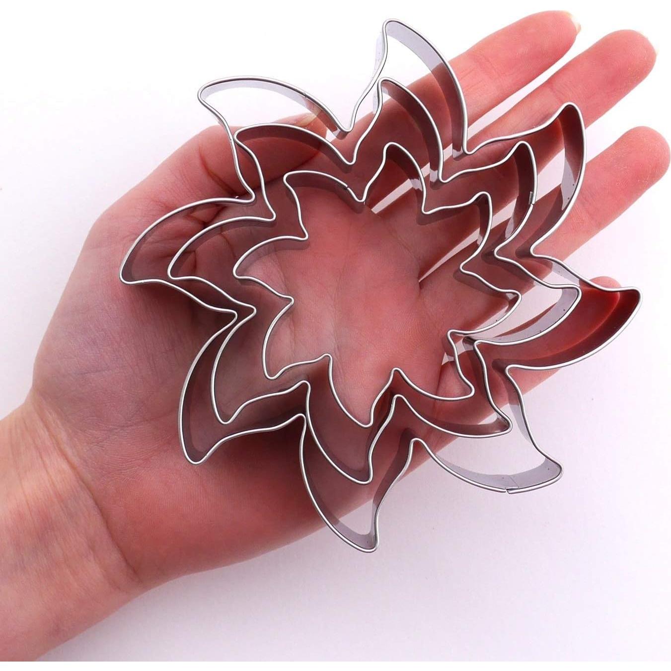 Juego de Cortadores de Galletas en Forma de Sol Sweet Cookie Crumbs - Acero Inoxidable - 3 Piezas