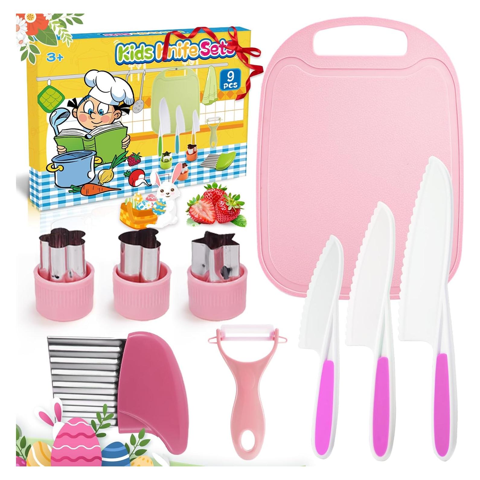 Juego de cuchillos seguros para niños 9 piezas Montessori