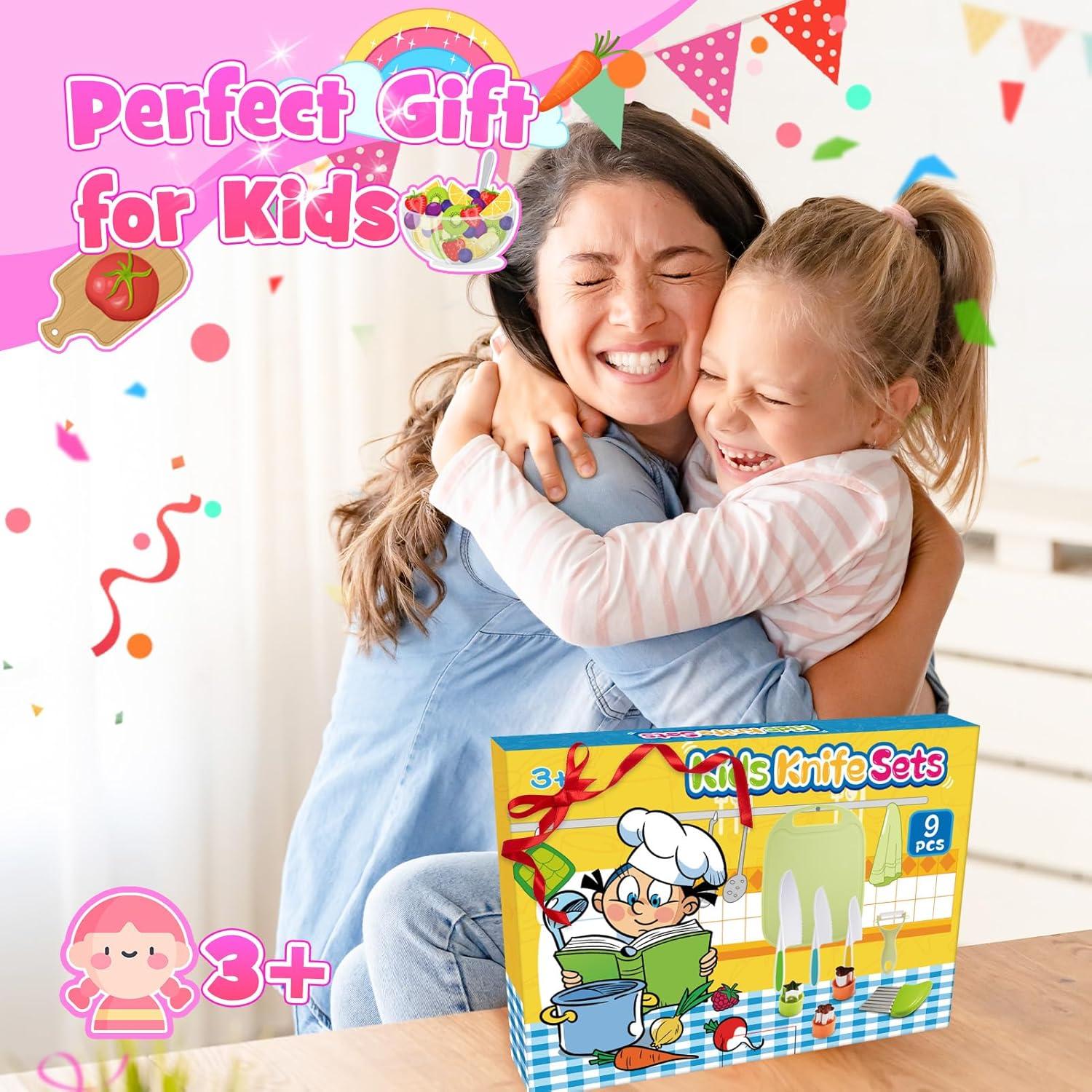 Juego de cuchillos seguros para niños 9 piezas Montessori