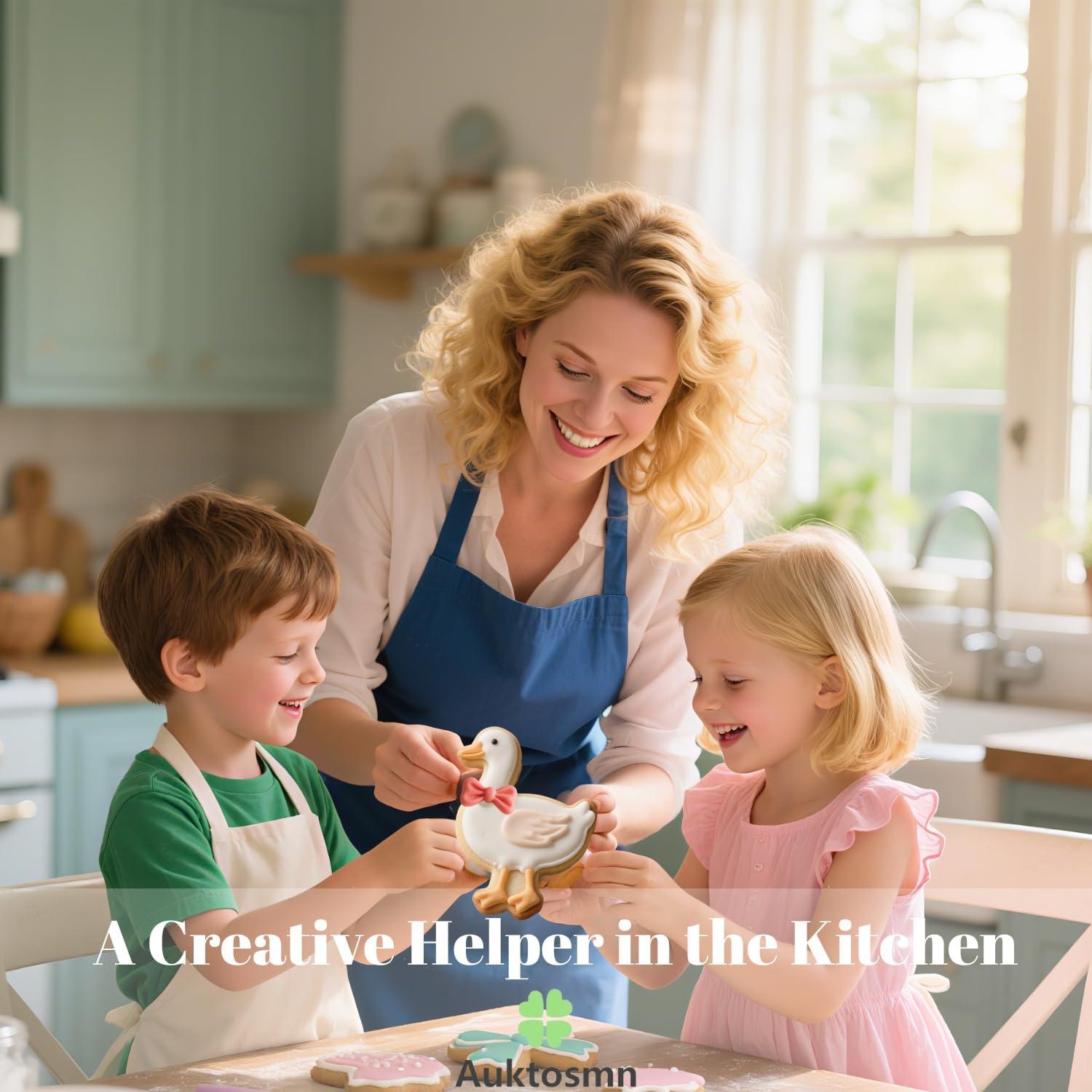 Cortador de Galletas de Ganso con Lazo Auktosmn - 10.16 cm - Acero Inoxidable