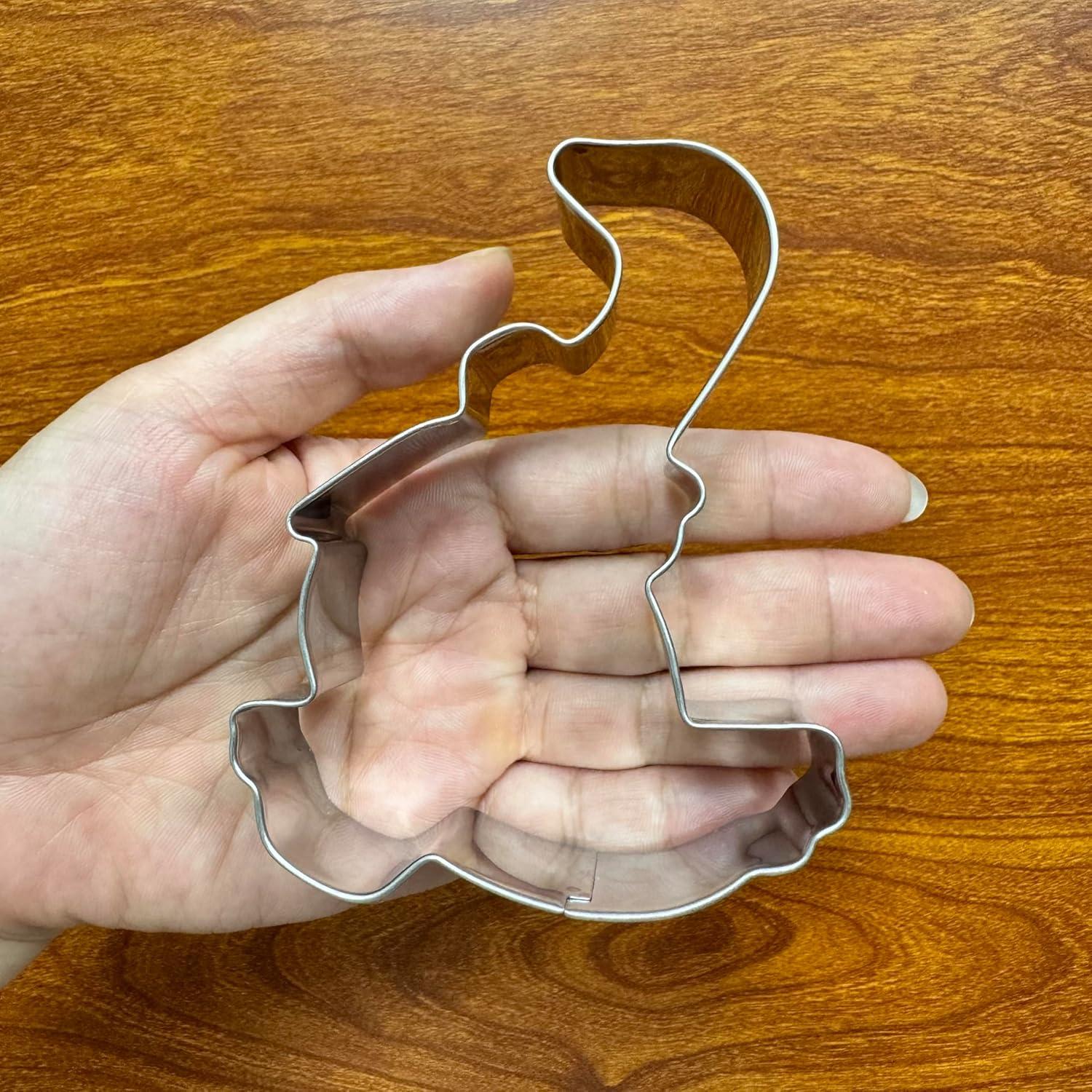 Cortador de Galletas de Ganso con Lazo Auktosmn - 10.16 cm - Acero Inoxidable