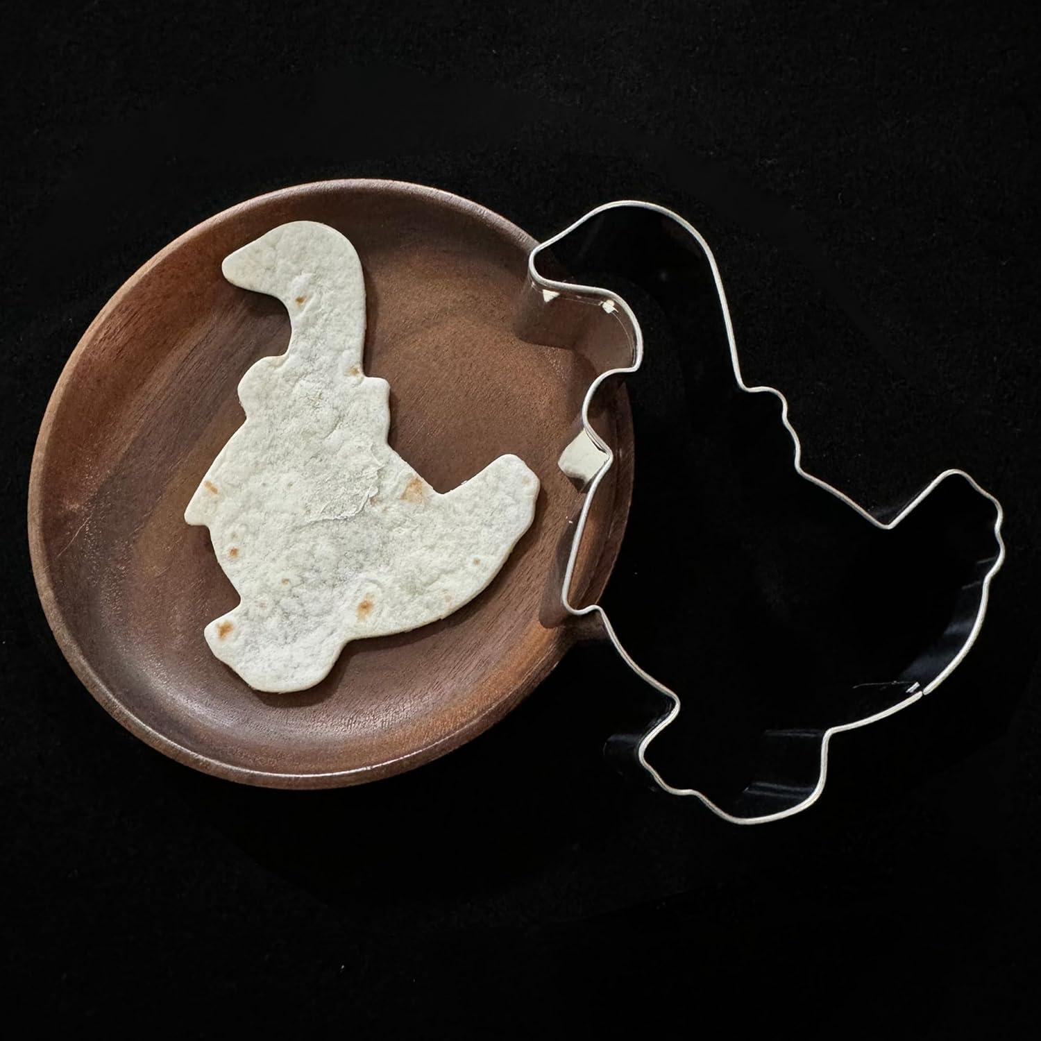 Cortador de Galletas de Ganso con Lazo Auktosmn - 10.16 cm - Acero Inoxidable