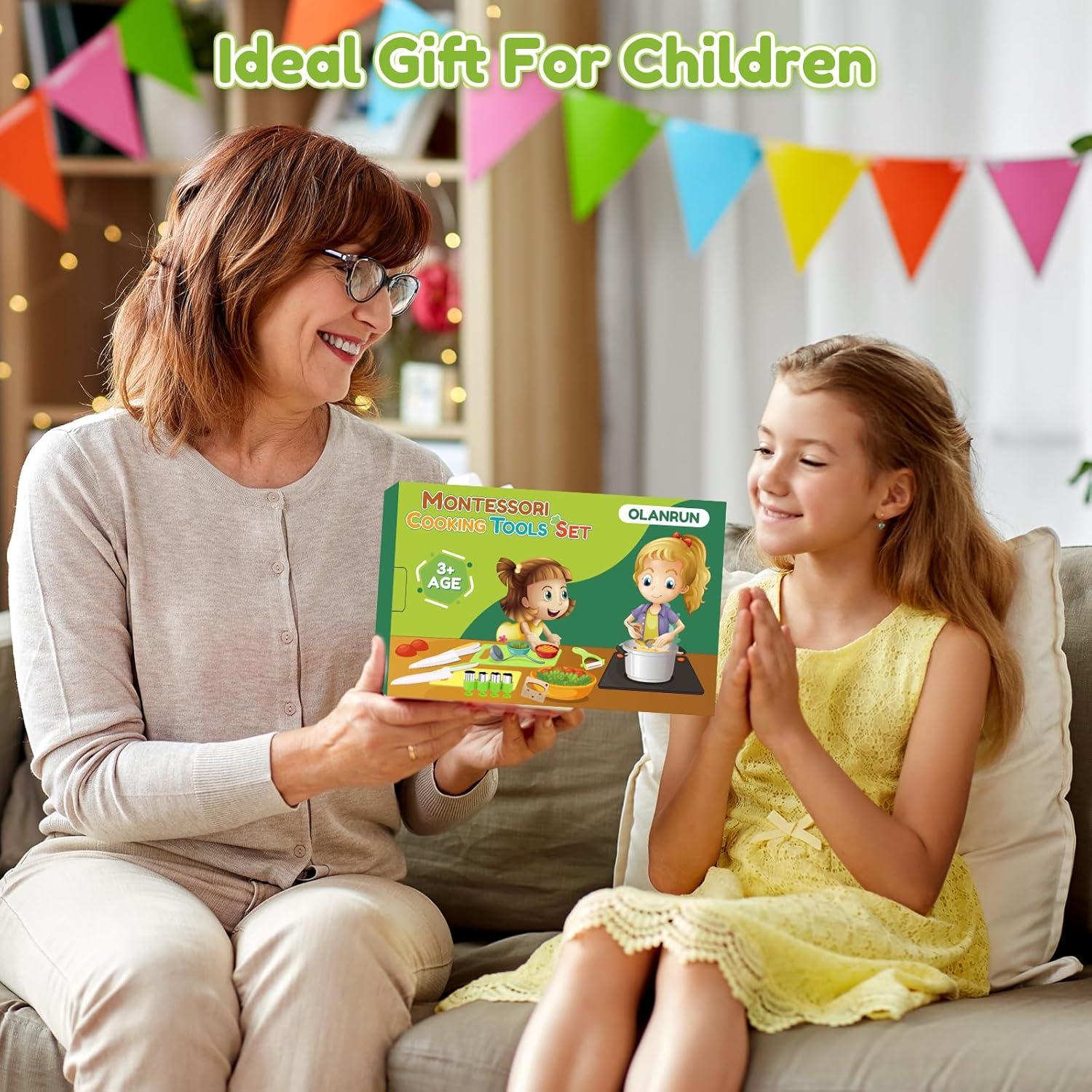 Juego de cuchillos Montessori para niños - 13 piezas seguras