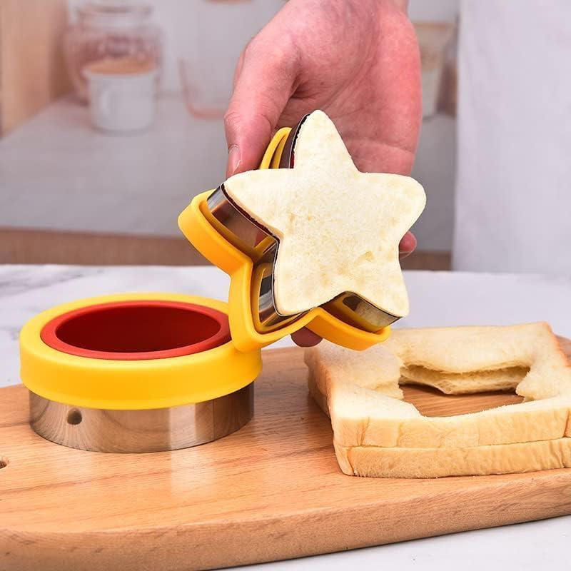 Cortador y Sellador de Sándwich QinhBting 3 Piezas Acero Inoxidable