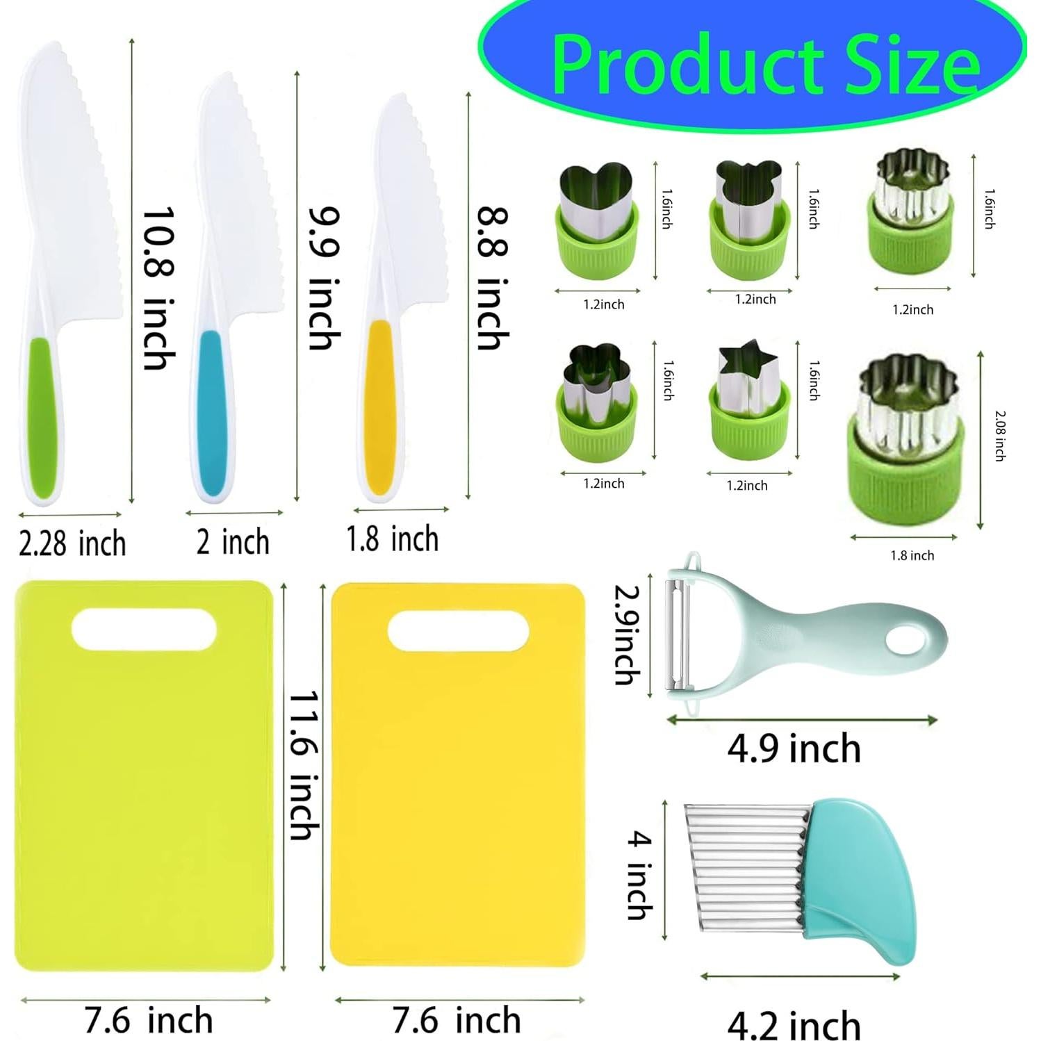 Juego de 13 Piezas de Herramientas de Cocina Yuanwovv para Niños