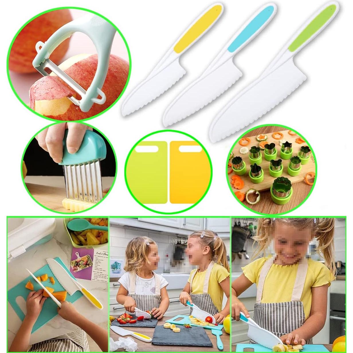 Juego de 13 Piezas de Herramientas de Cocina Yuanwovv para Niños