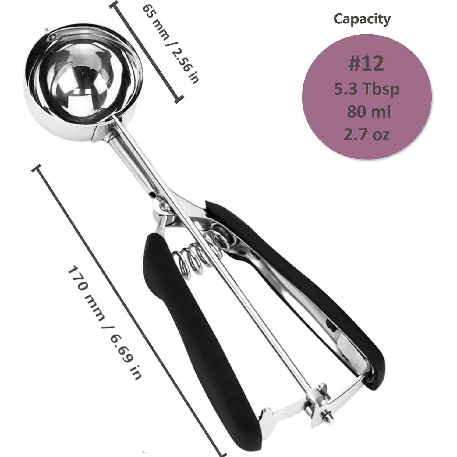 Cucharón de Helado y Galletas OSHLANT #12 Acero Inoxidable 80ml