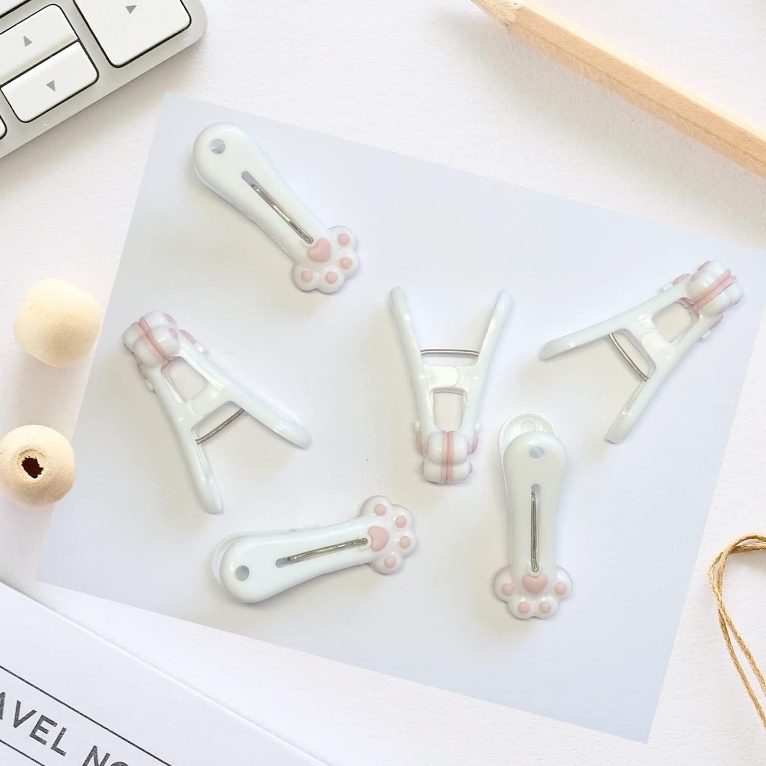 Pinzas de Plástico MEOVVZOO - Paquete de 24, Garra de Gato