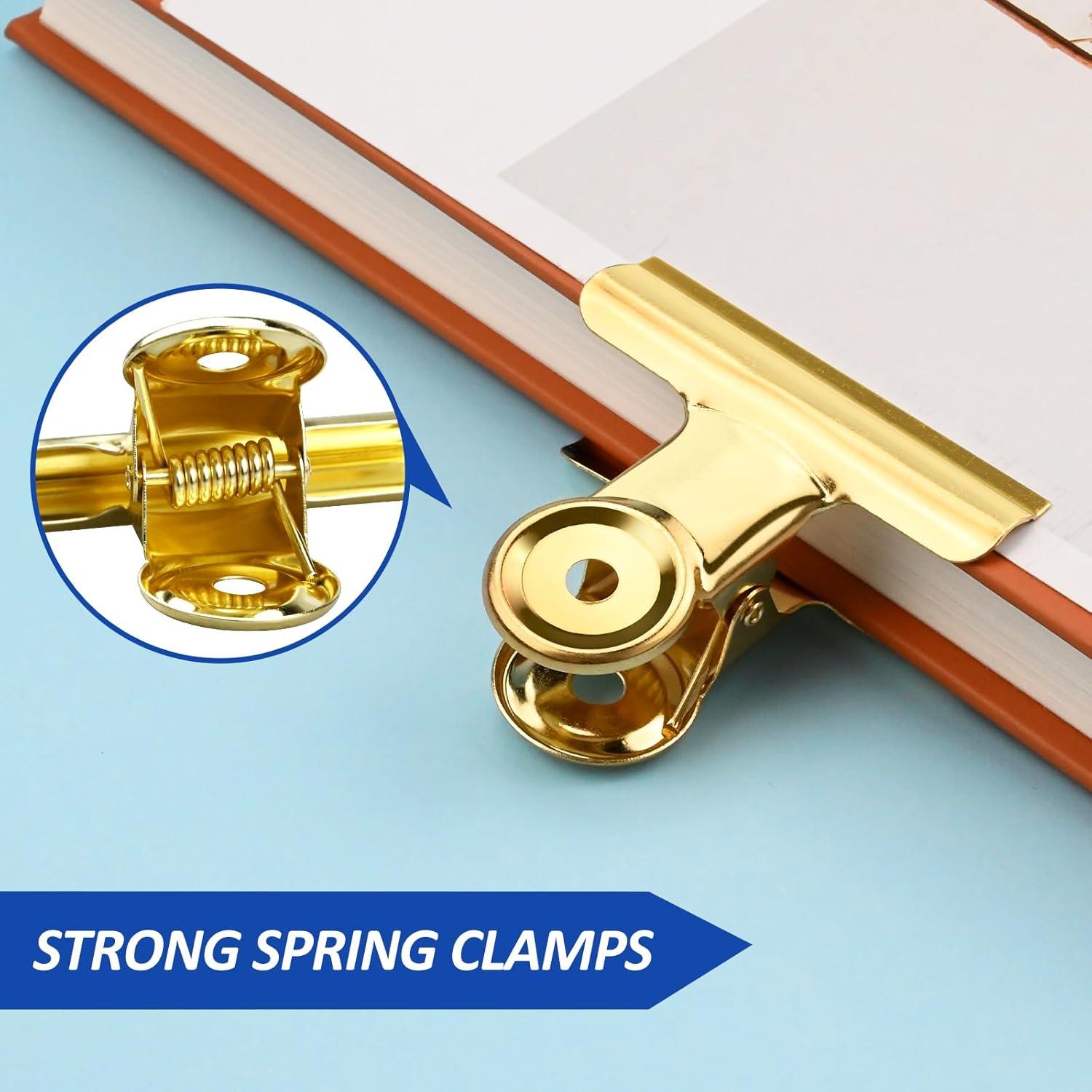 Paquete de 10 Clips de Bisagra Metal Orcielo 63mm Dorados