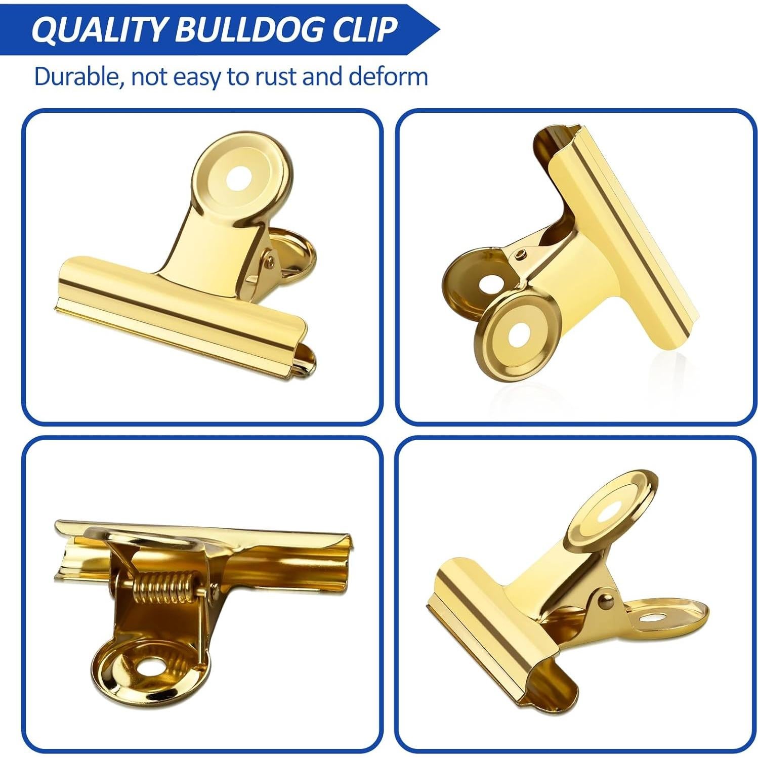 Paquete de 10 Clips de Bisagra Metal Orcielo 63mm Dorados