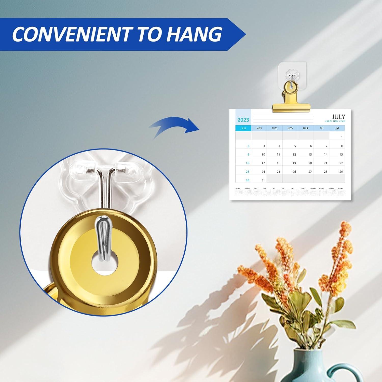 Paquete de 10 Clips de Bisagra Metal Orcielo 63mm Dorados