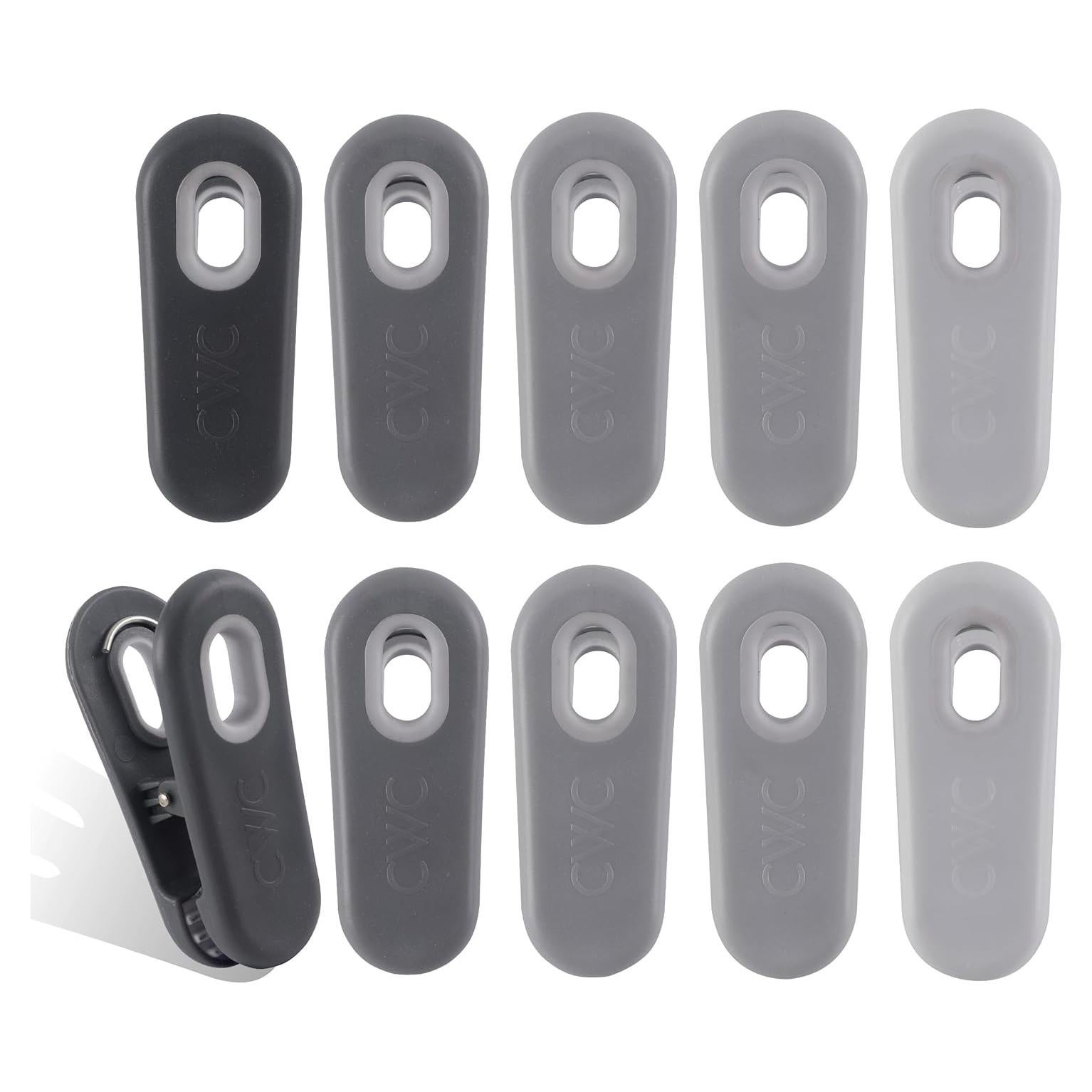 Clips para Bolsas COOK WITH COLOR 10 Piezas con Imán - Gris