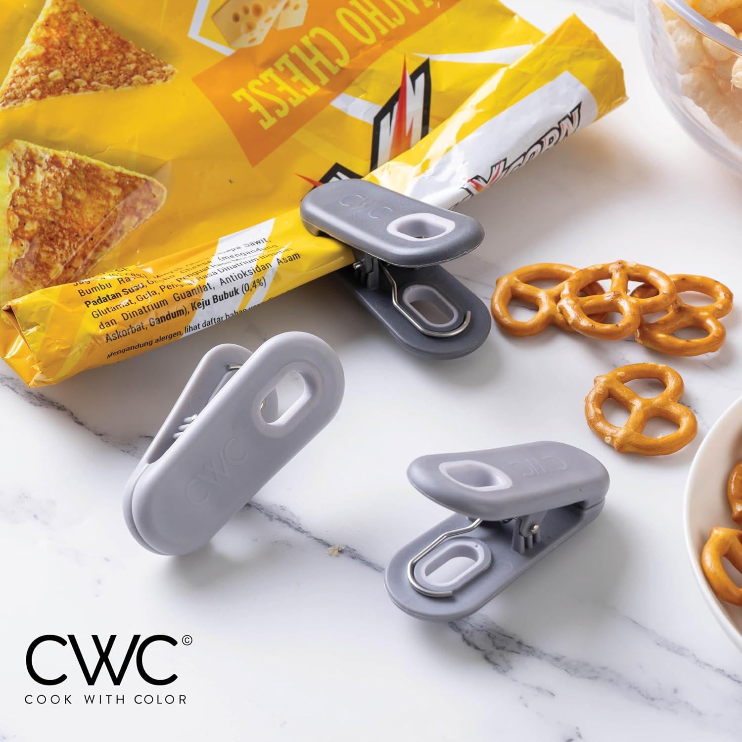 Clips para Bolsas COOK WITH COLOR 10 Piezas con Imán - Gris